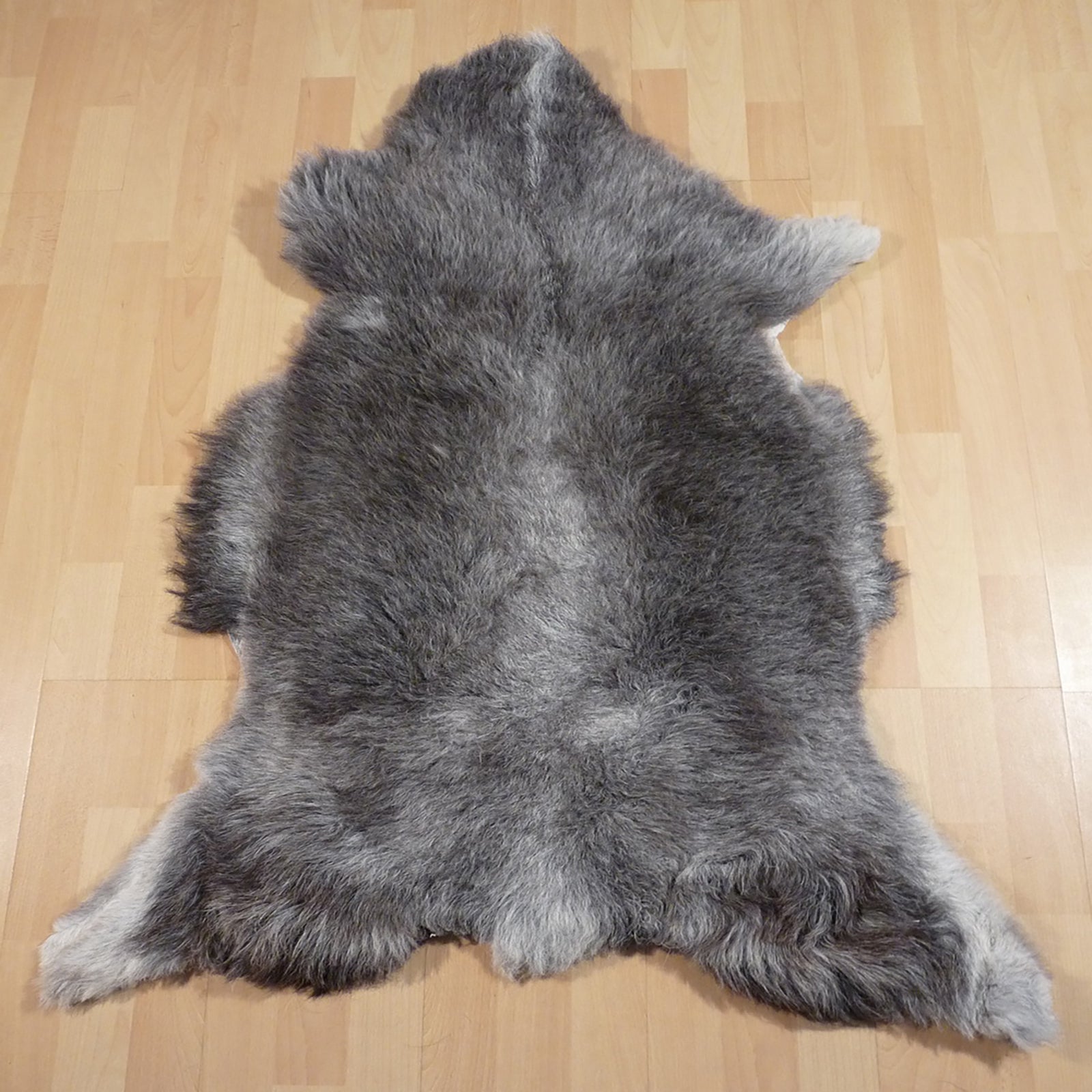 Heidschnuckenfell grau - schwarz - weiss 120x90cm #13169