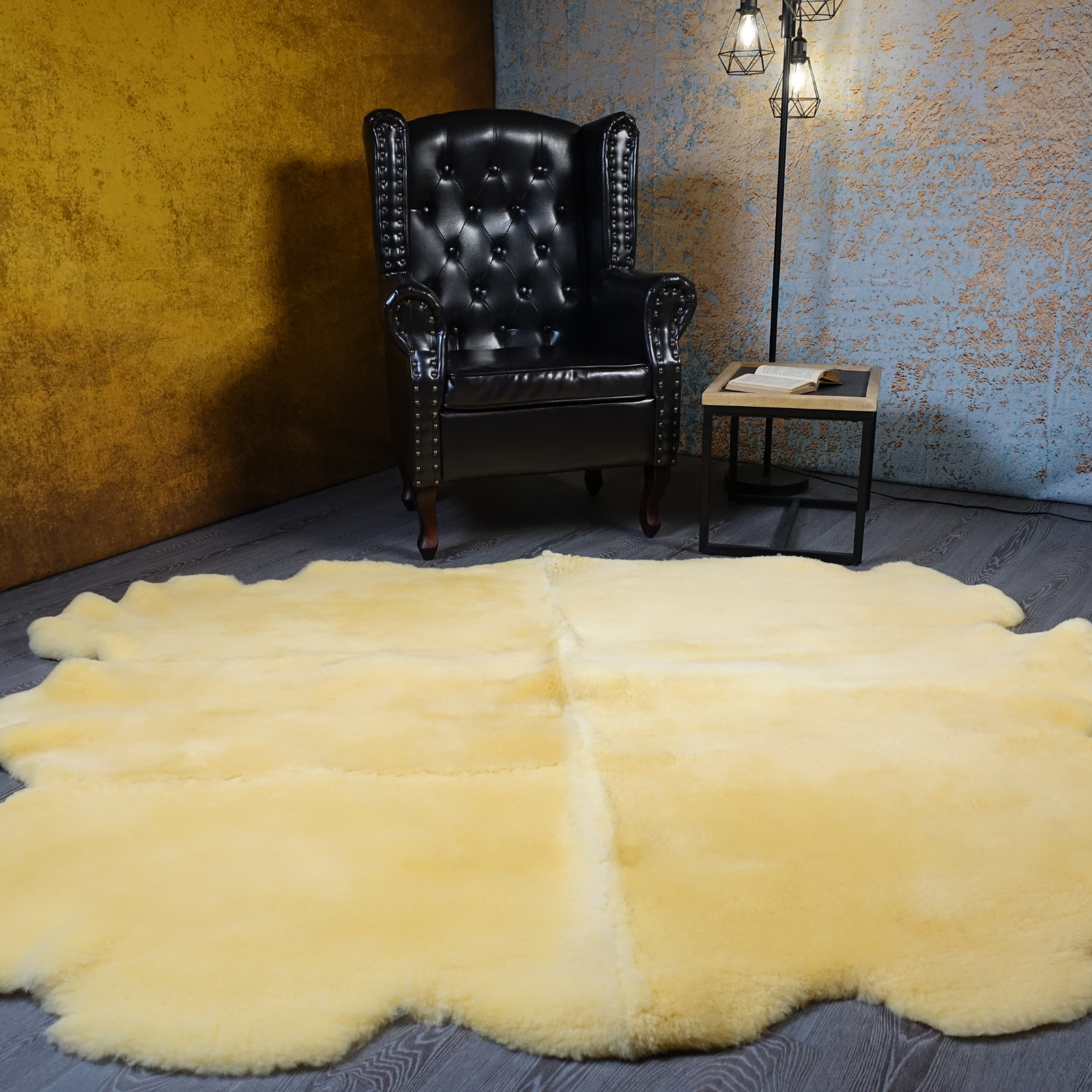 MEIWITT® Schaffellteppich medizinisch goldgelb