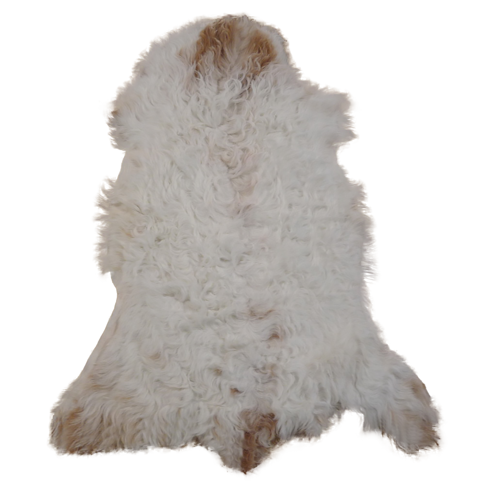 Gotlandfell weiß - braun 80x55cm #12957