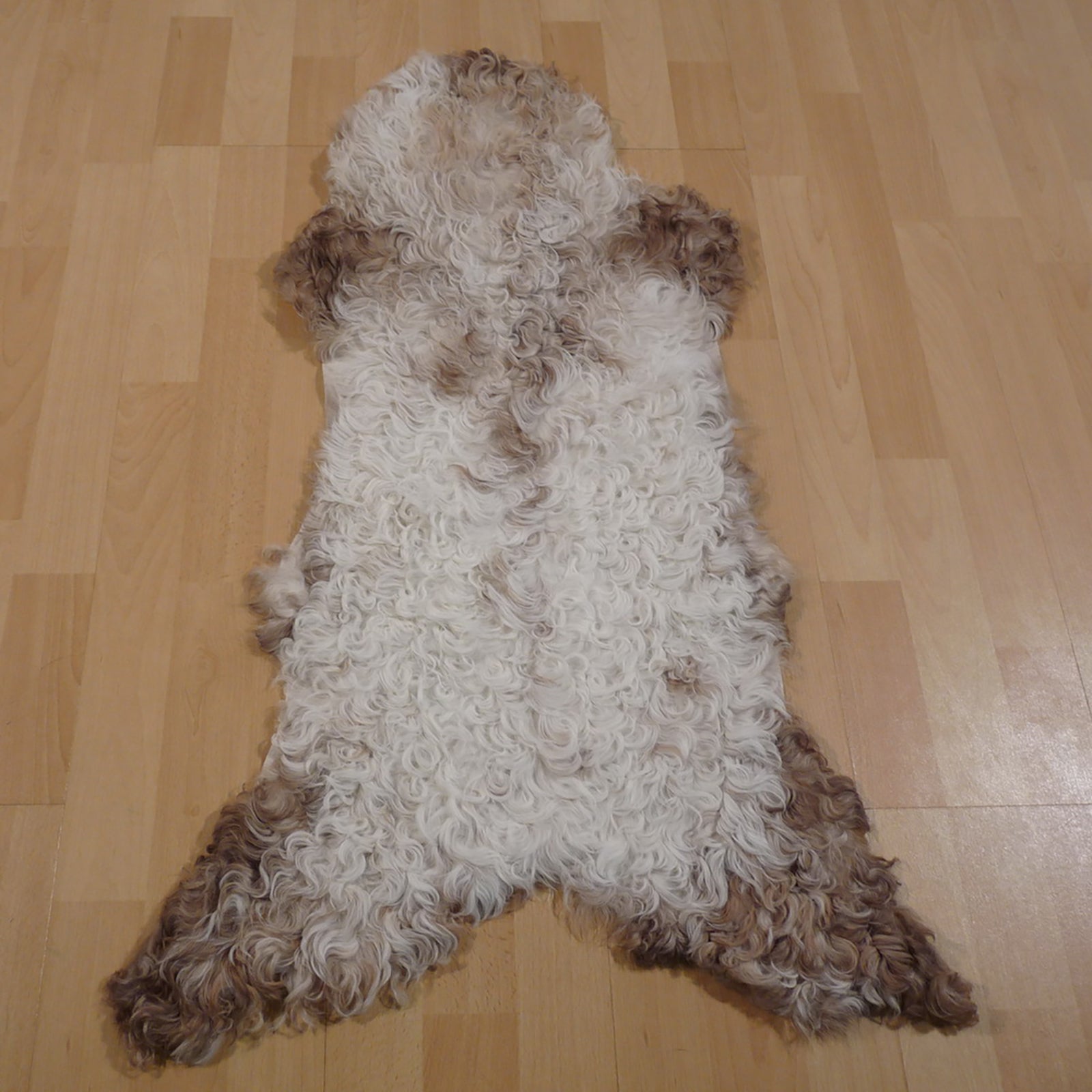 Gotlandfell weiß - grau - braun 80x55cm #12960