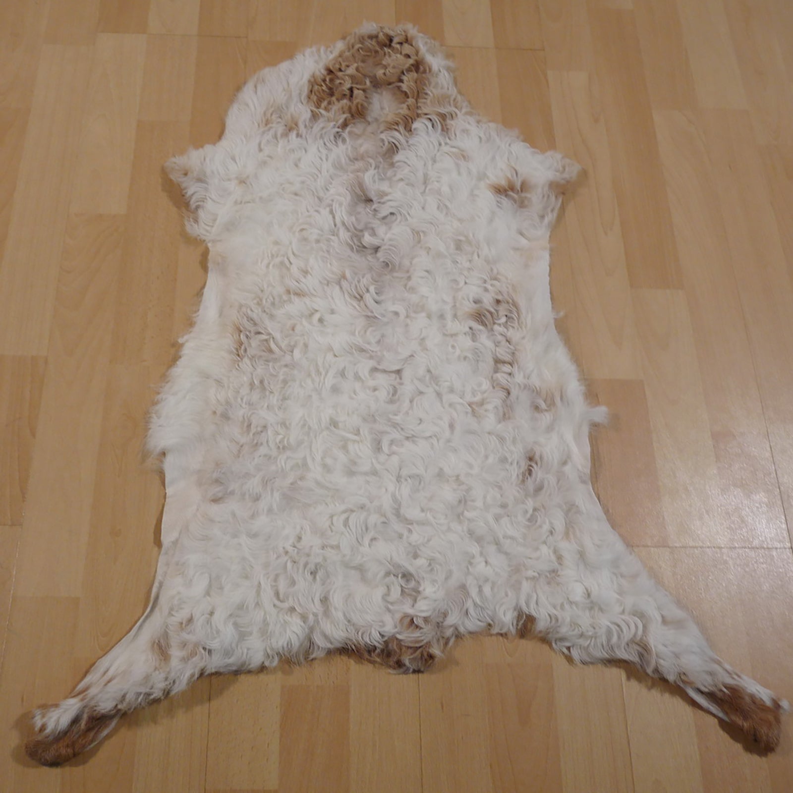 Gotlandfell weiß - braun 80x65cm #12962