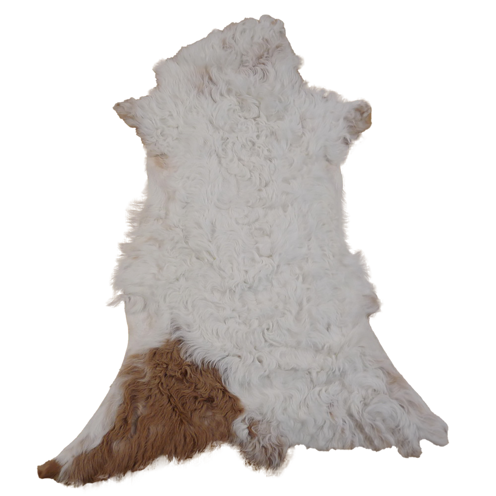 Gotlandfell weiß - braun 80x60cm #12970