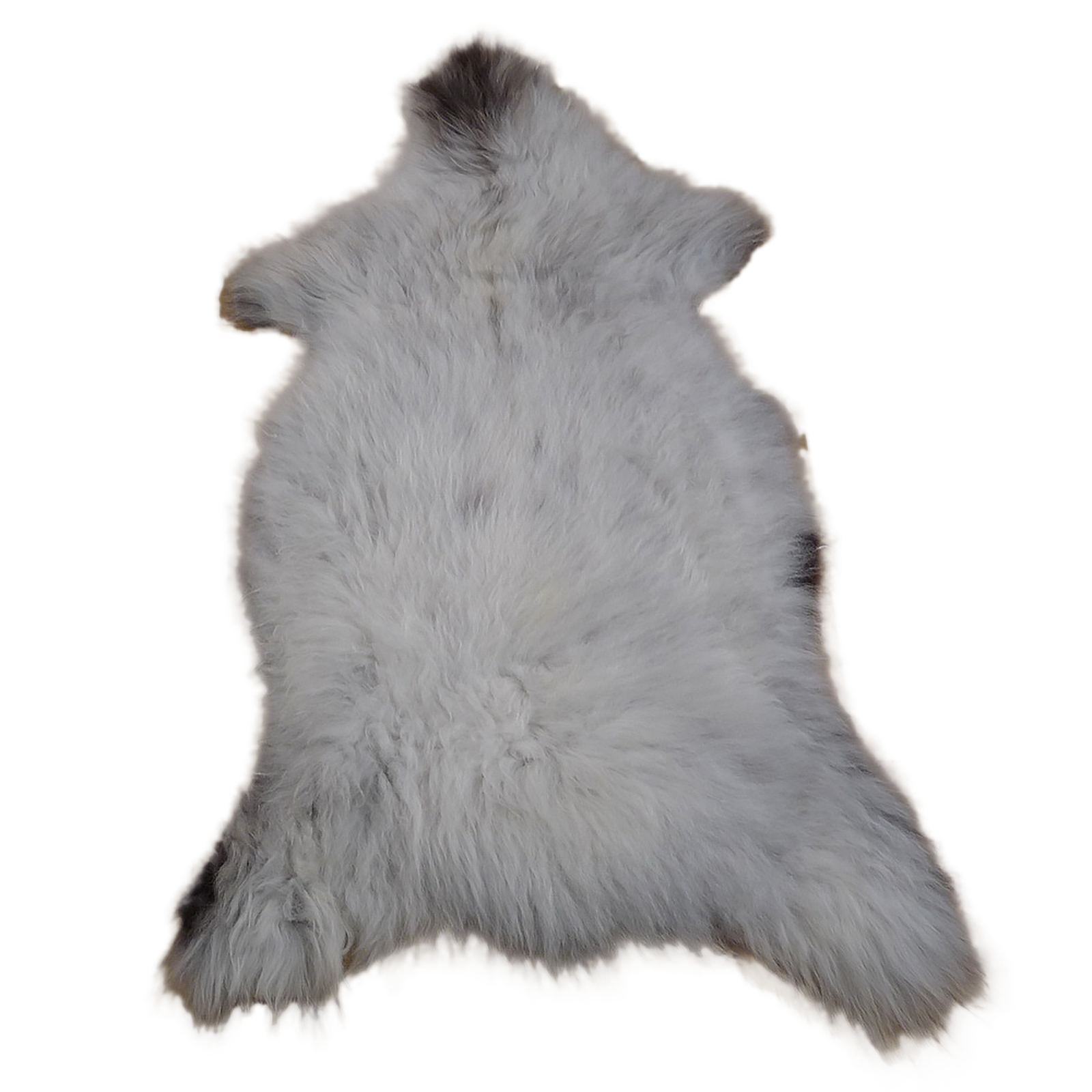 Exklusives Unikat Lammfell weiß - grau 125x75cm #13375