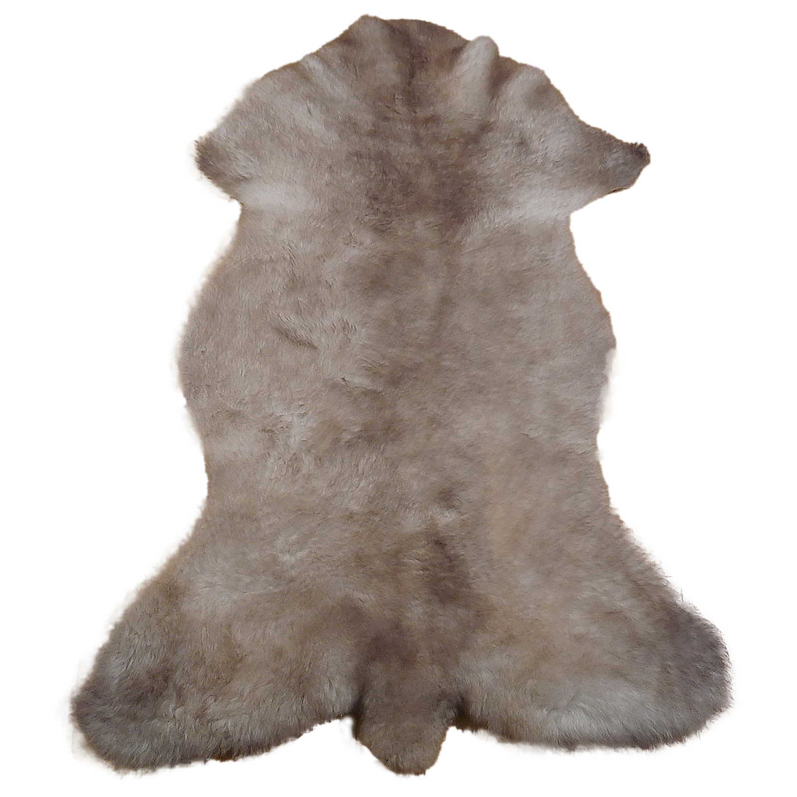 Exklusives Unikat Lammfell grau - hellbraun 115x70x4cm #13530