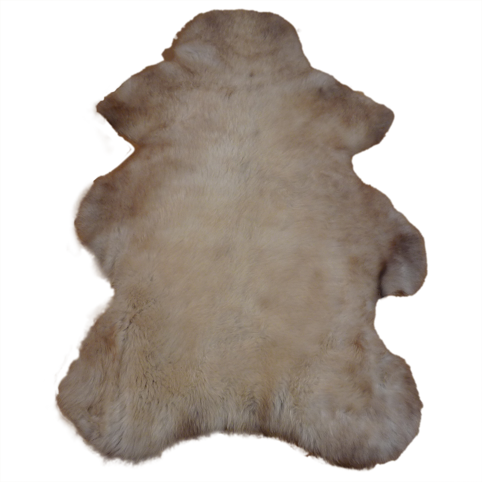 Exklusives Unikat Lammfell weiß - beige - grau 110x75cm #14251