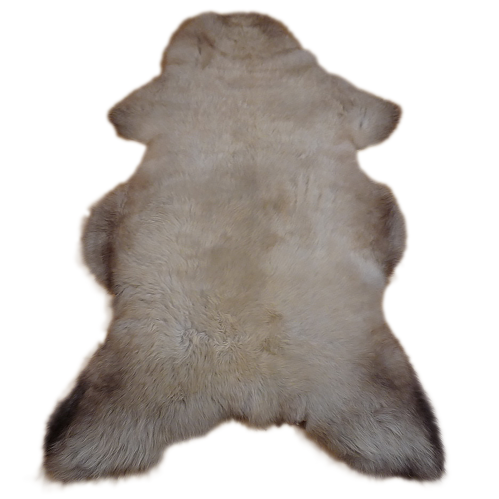 Exklusives Unikat Lammfell hellgrau - hellbraun 115x80cm #14284