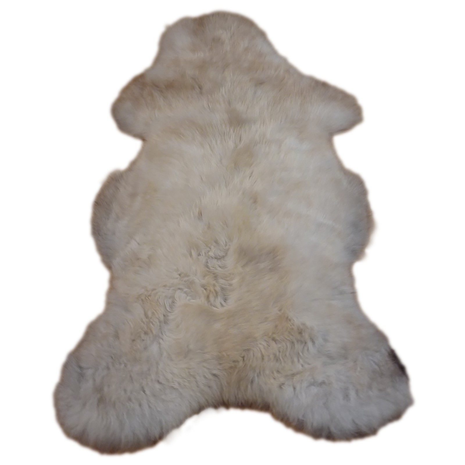 Exklusives Unikat Lammfell weiß - beige 110x75cm #14341