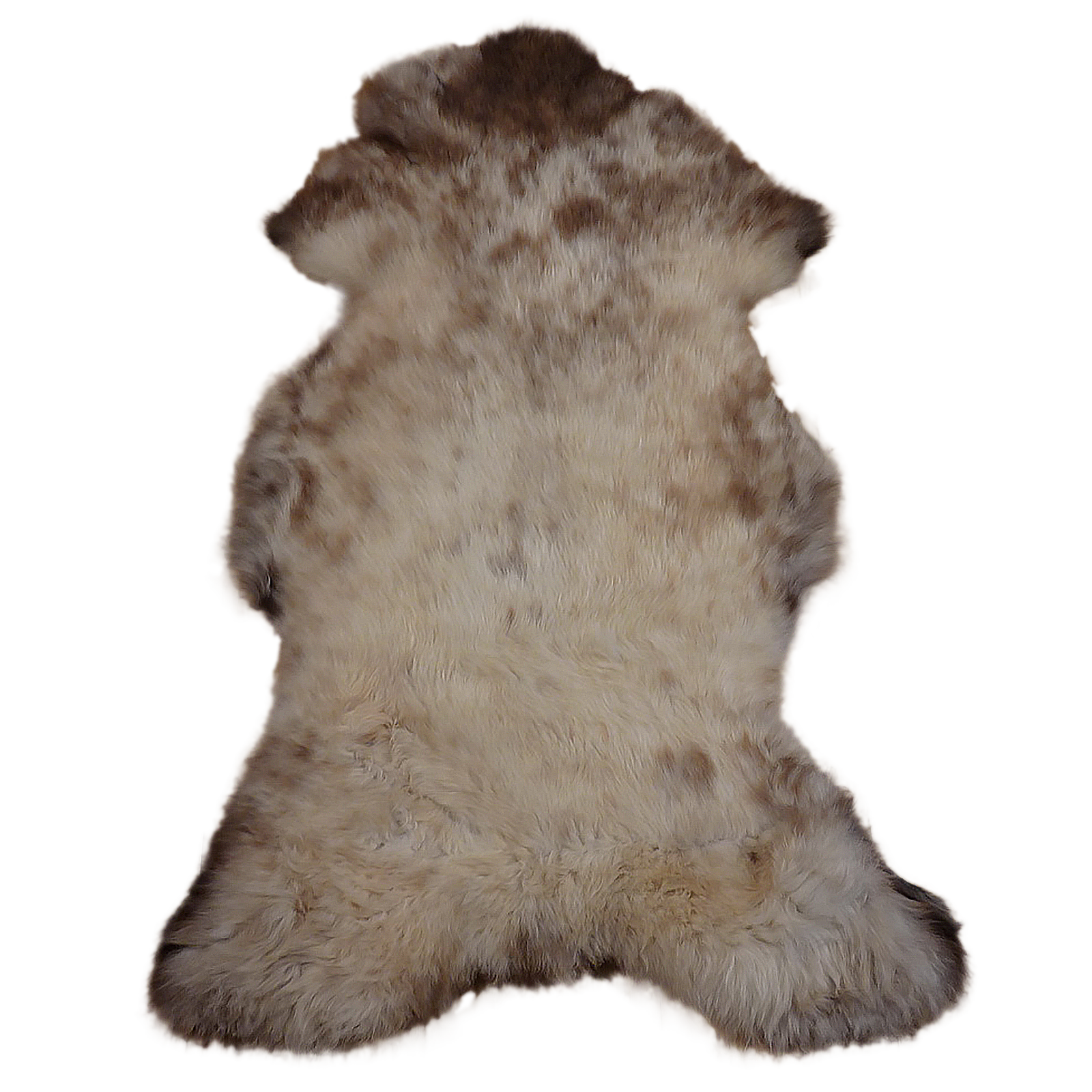 Exklusives Unikat Lammfell beige - braun 110x70cm #14399