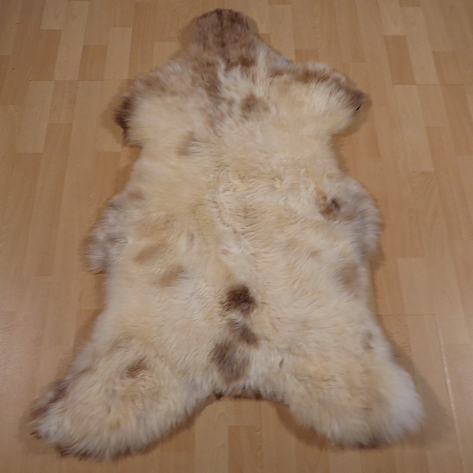 Exklusives Unikat Schaffell beige - braun 120x80cm #14411