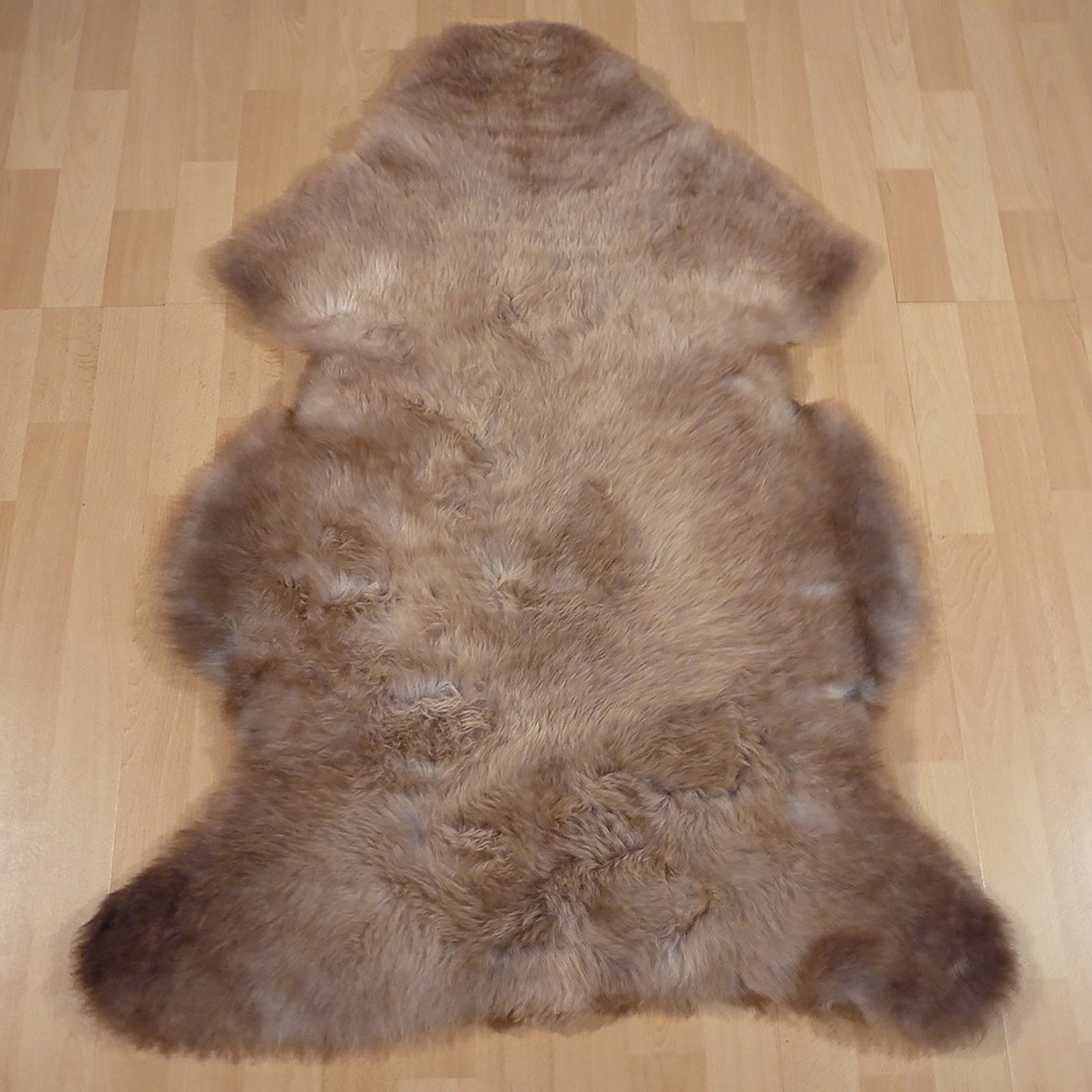 Exklusives Unikat Lammfell grau - braun 115x85cm #14417