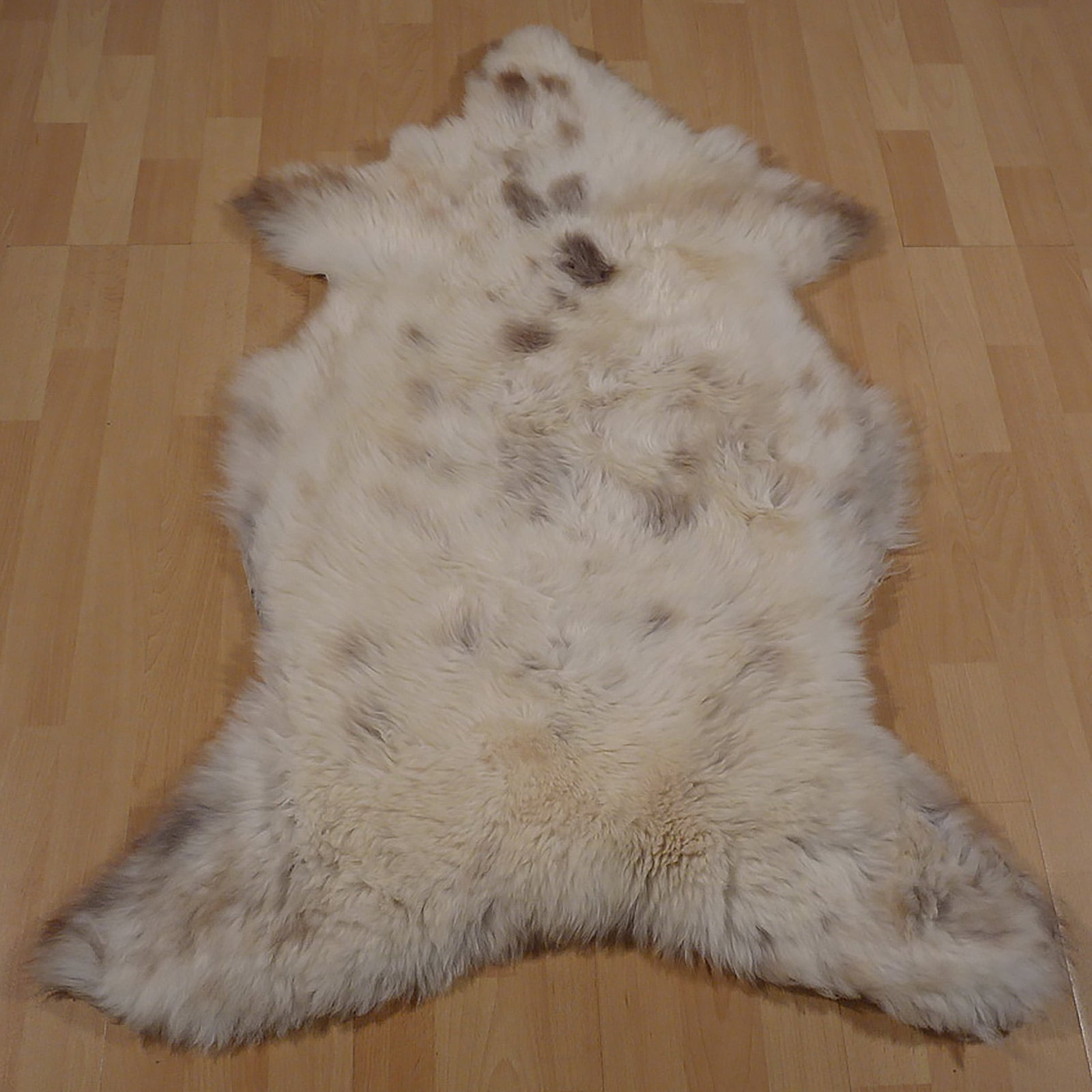 Exklusives Unikat Lammfell beige - braun 115x85cm #14442