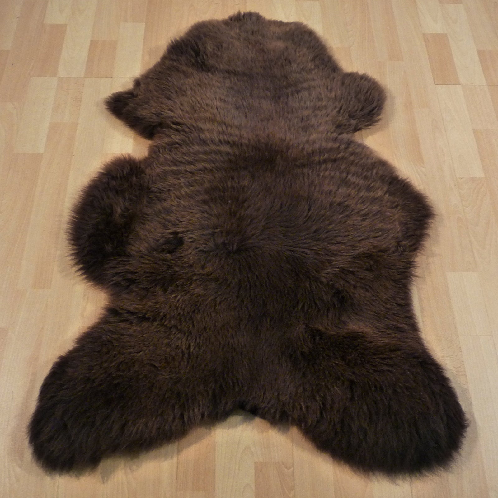 Exklusives Unikat Lammfell braun 115x75cm #14481