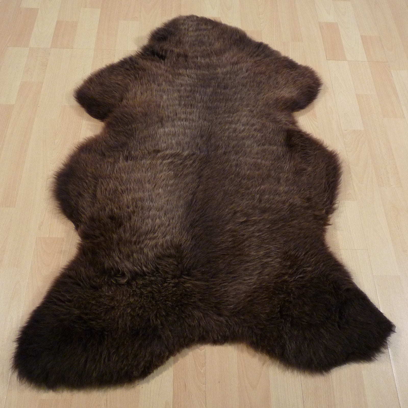Exklusives Unikat Lammfell braun - grau 115x80cm #14495