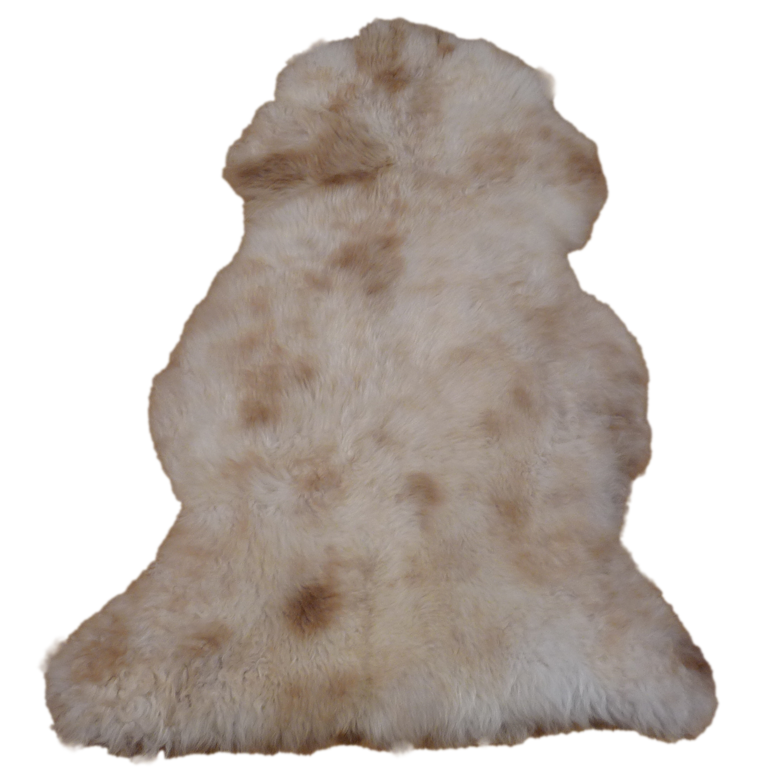 Exklusives Unikat Lammfell beige - weiß 105x70cm #14523