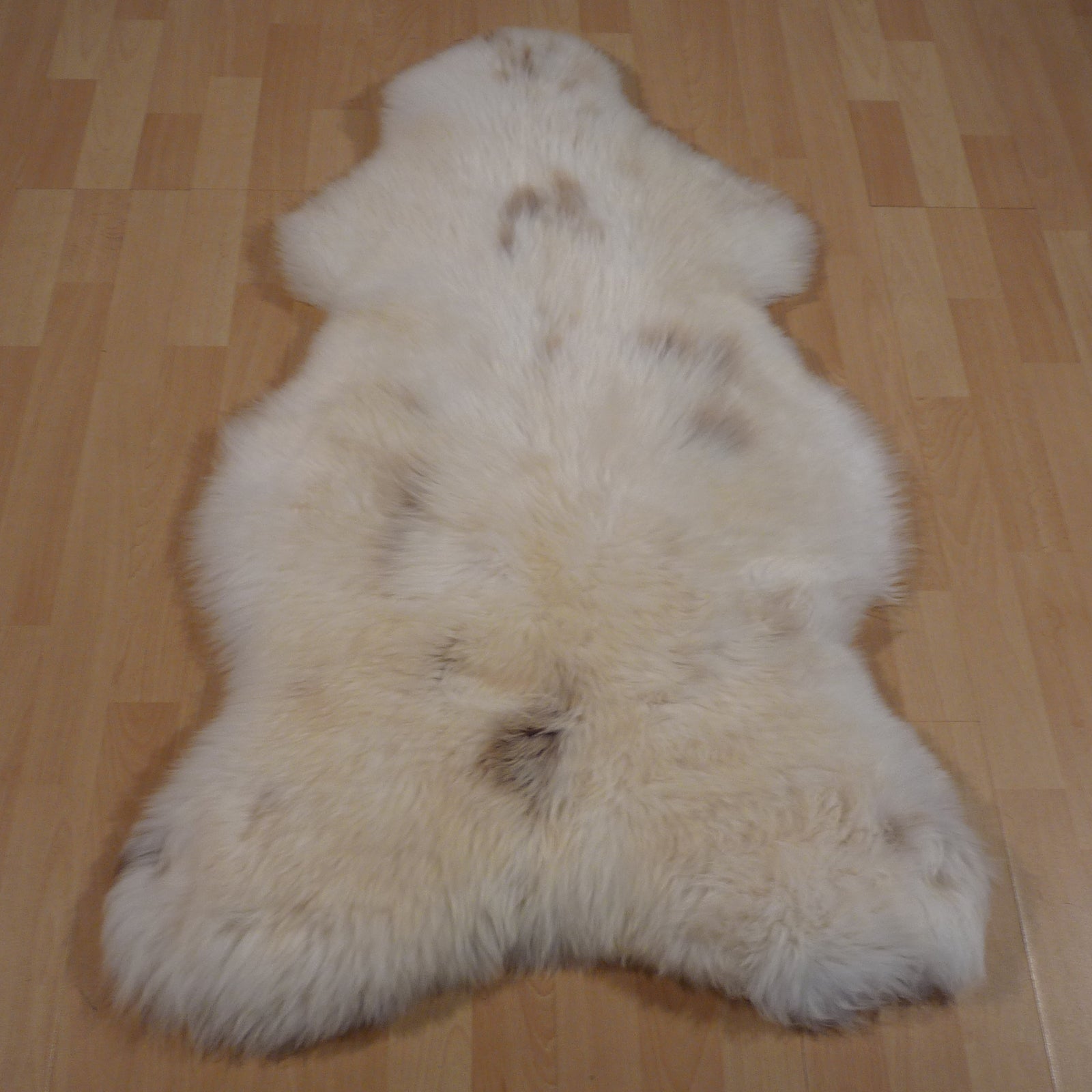 Exklusives Unikat Schaffell weiß - beige 120x75cm #14524