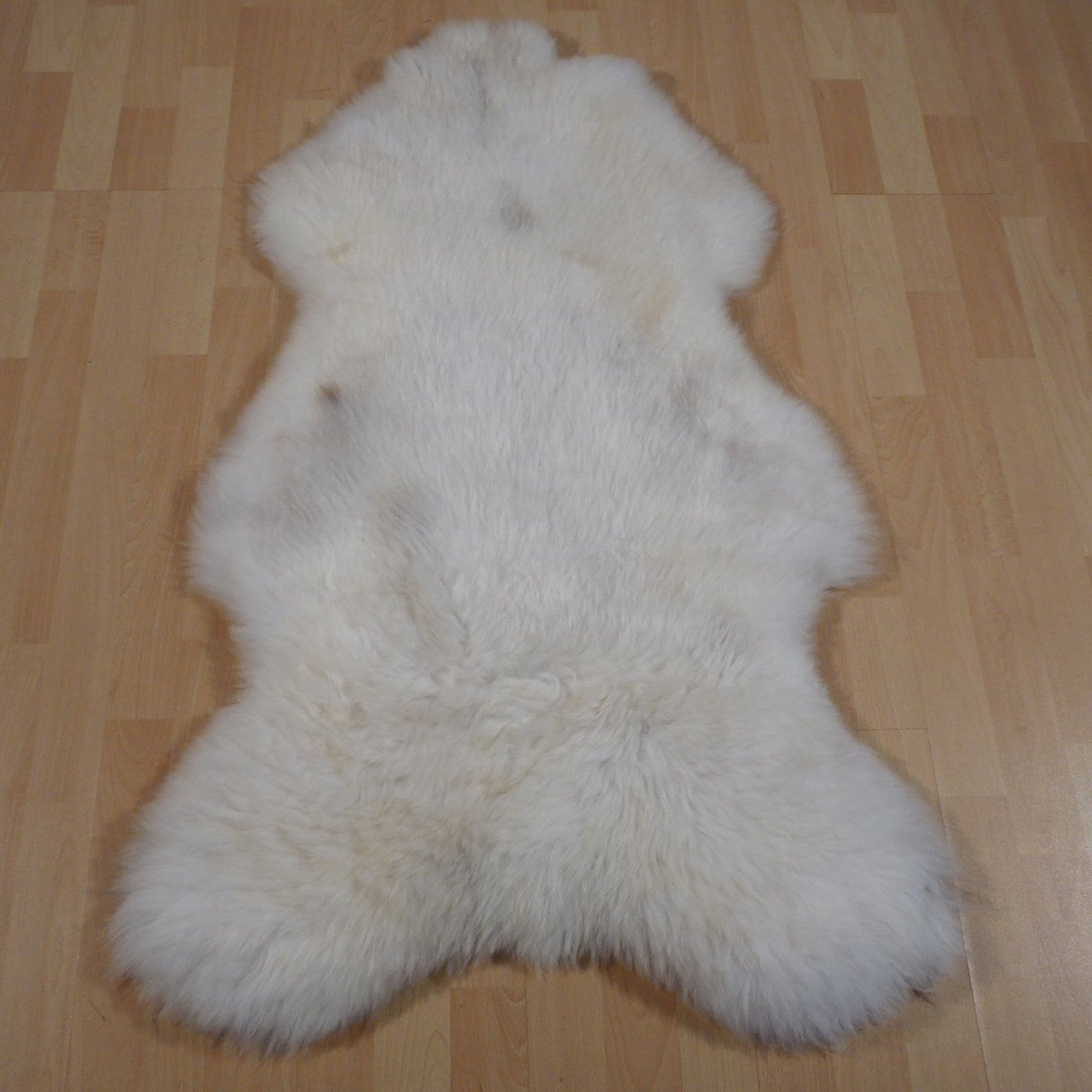 Exklusives Unikat Schaffell weiß - grau 120x80cm #14529