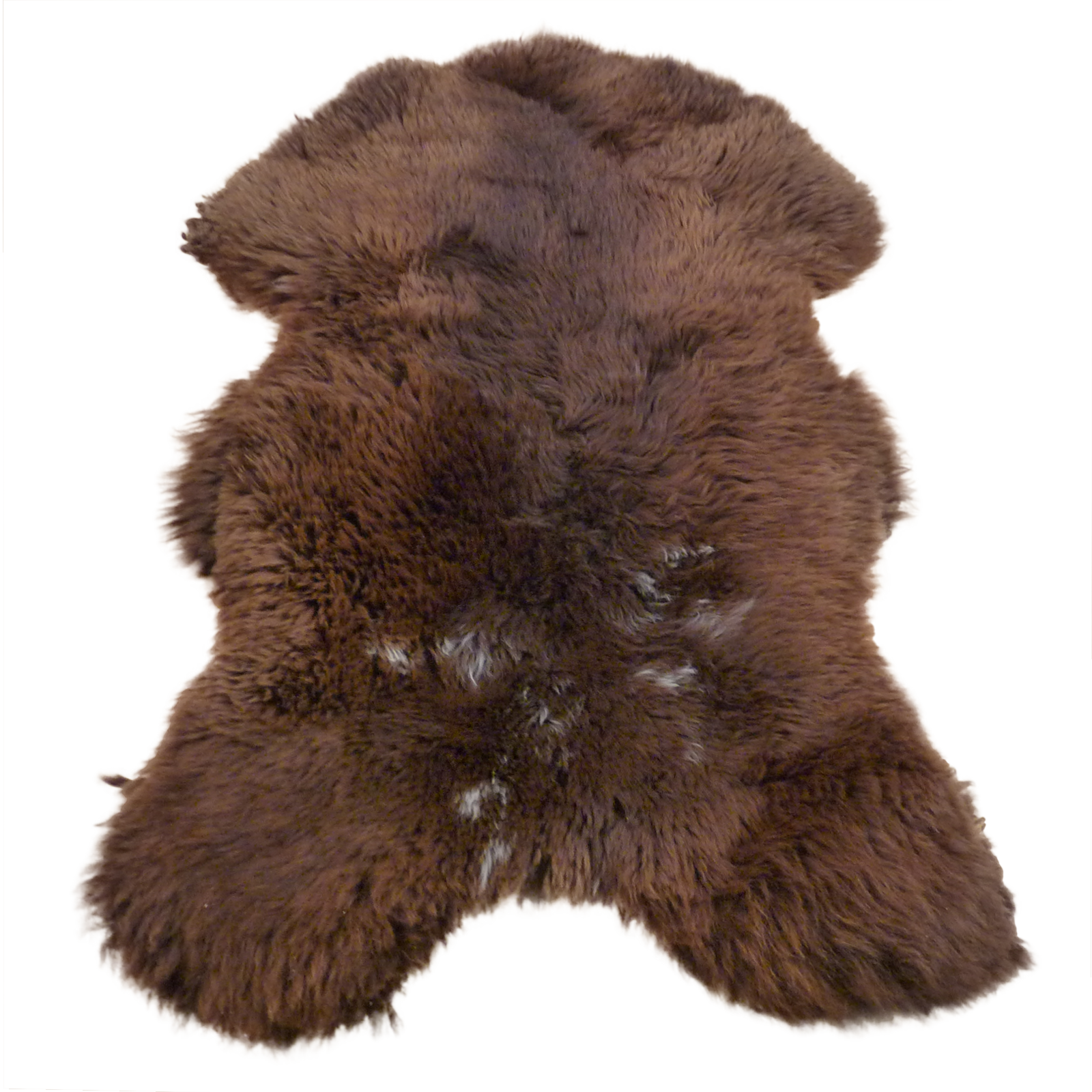 Exklusives Unikat Schaffell braun - grau 125x90cm #14579