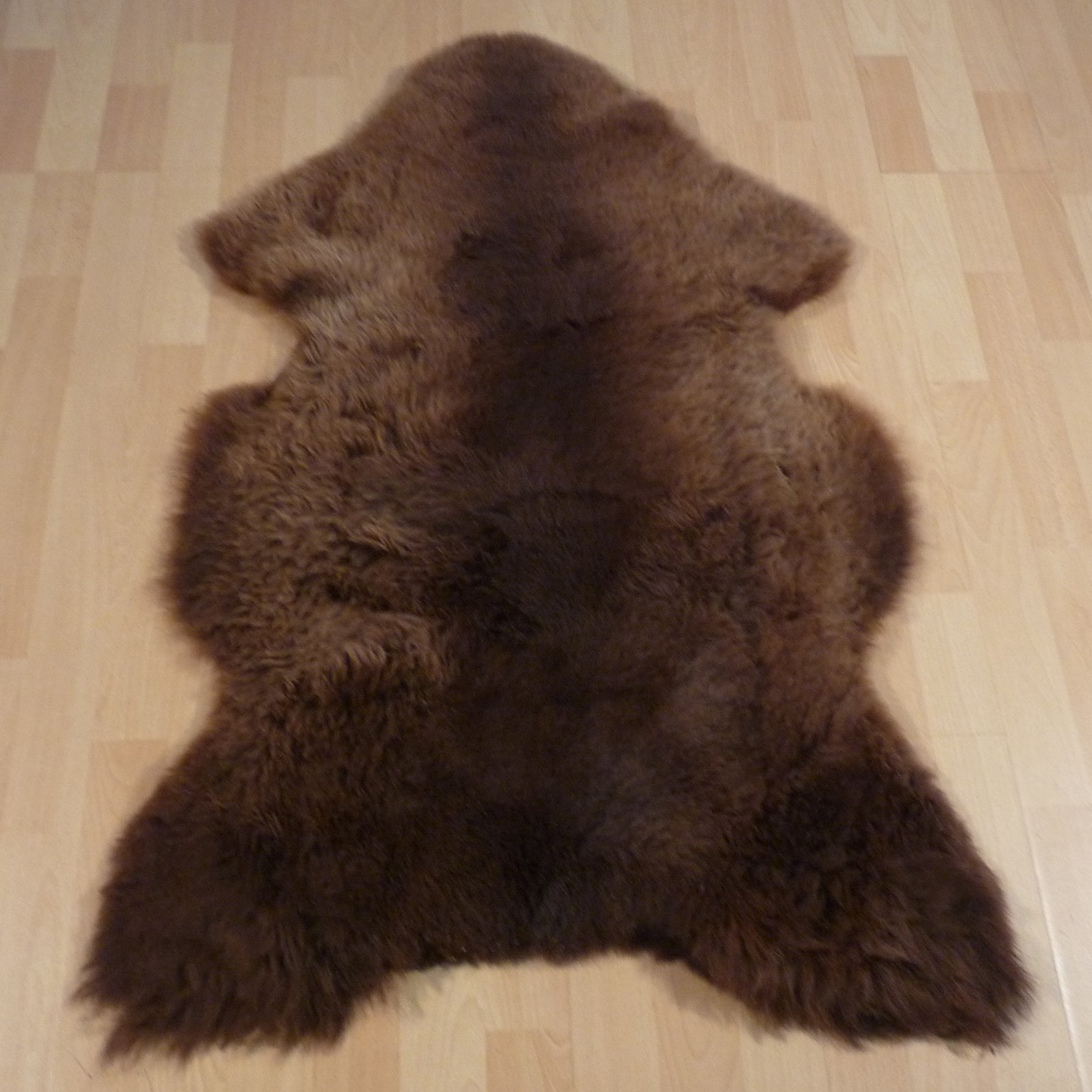 Exklusives Unikat Lammfell braun - hellbraun 110x75cm #14624