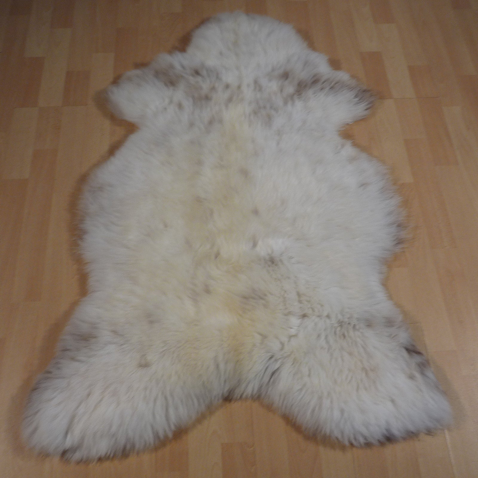 Exklusives Unikat Schaffell weiß - hellbraun 125x90cm #14630