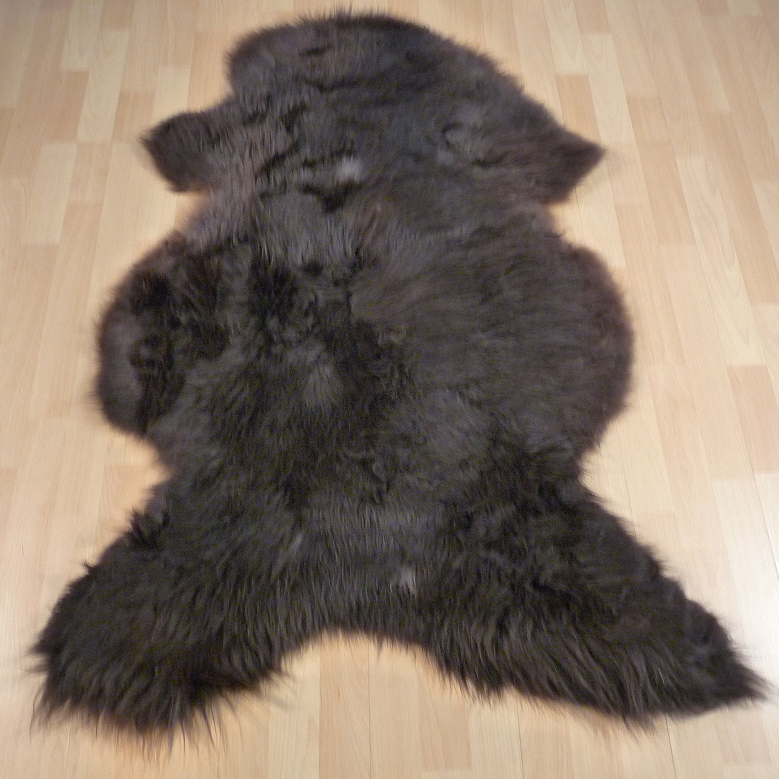 Exklusives Unikat Schaffell braun - grau 135x95cm #14638