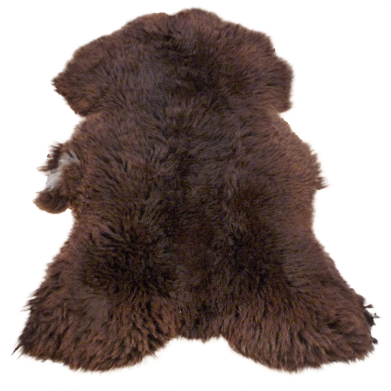 Exklusives Unikat Schaffell braun - weiß 125x90cm #14707