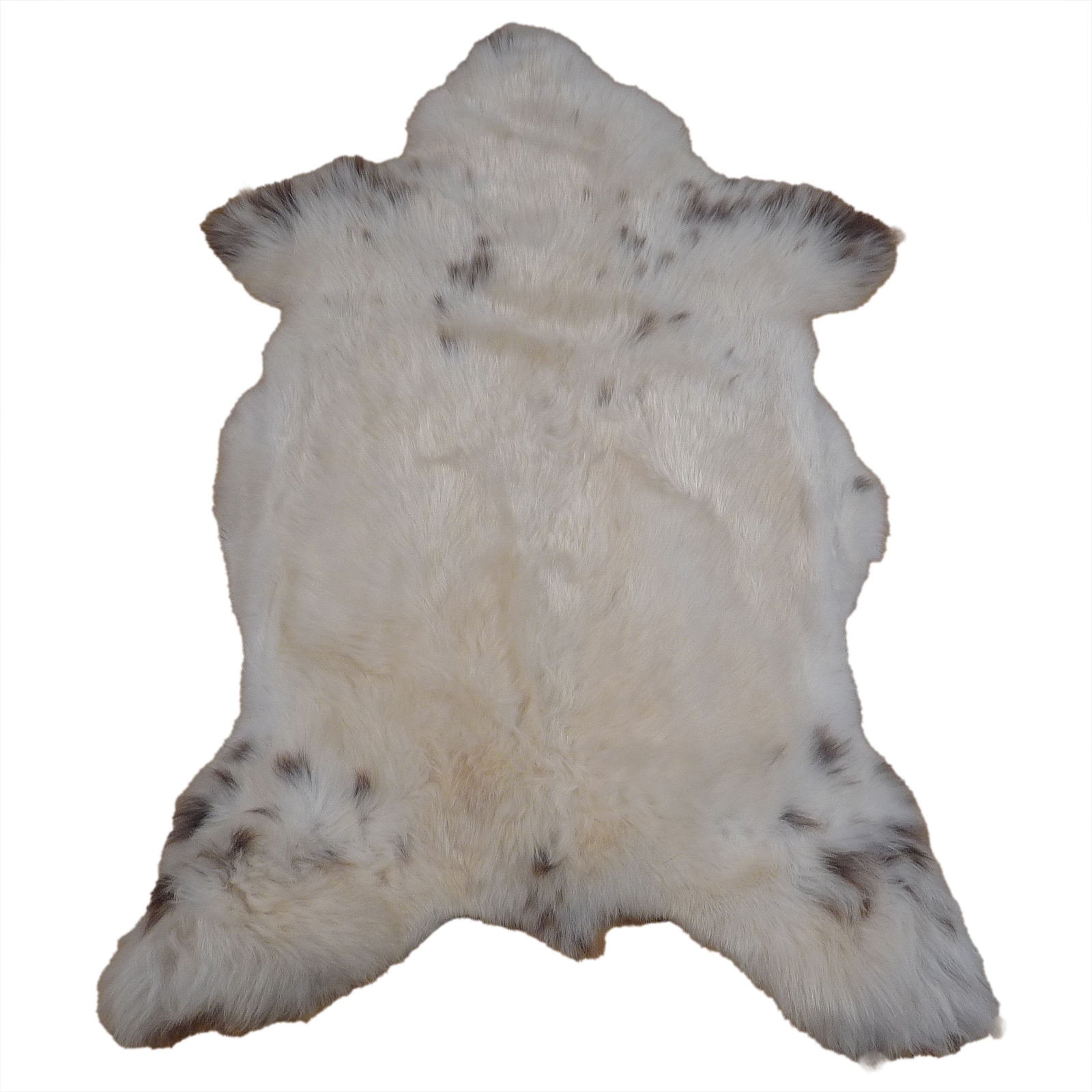 Exklusives Unikat Schaffell weiß - braun 120x80cm #14741