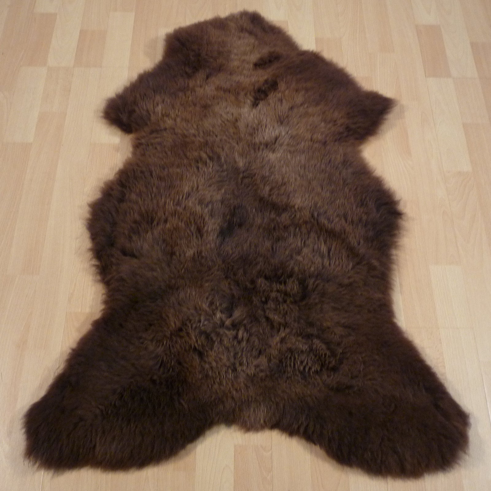 Exklusives Unikat Lammfell braun - hellbraun 110x75cm #14758