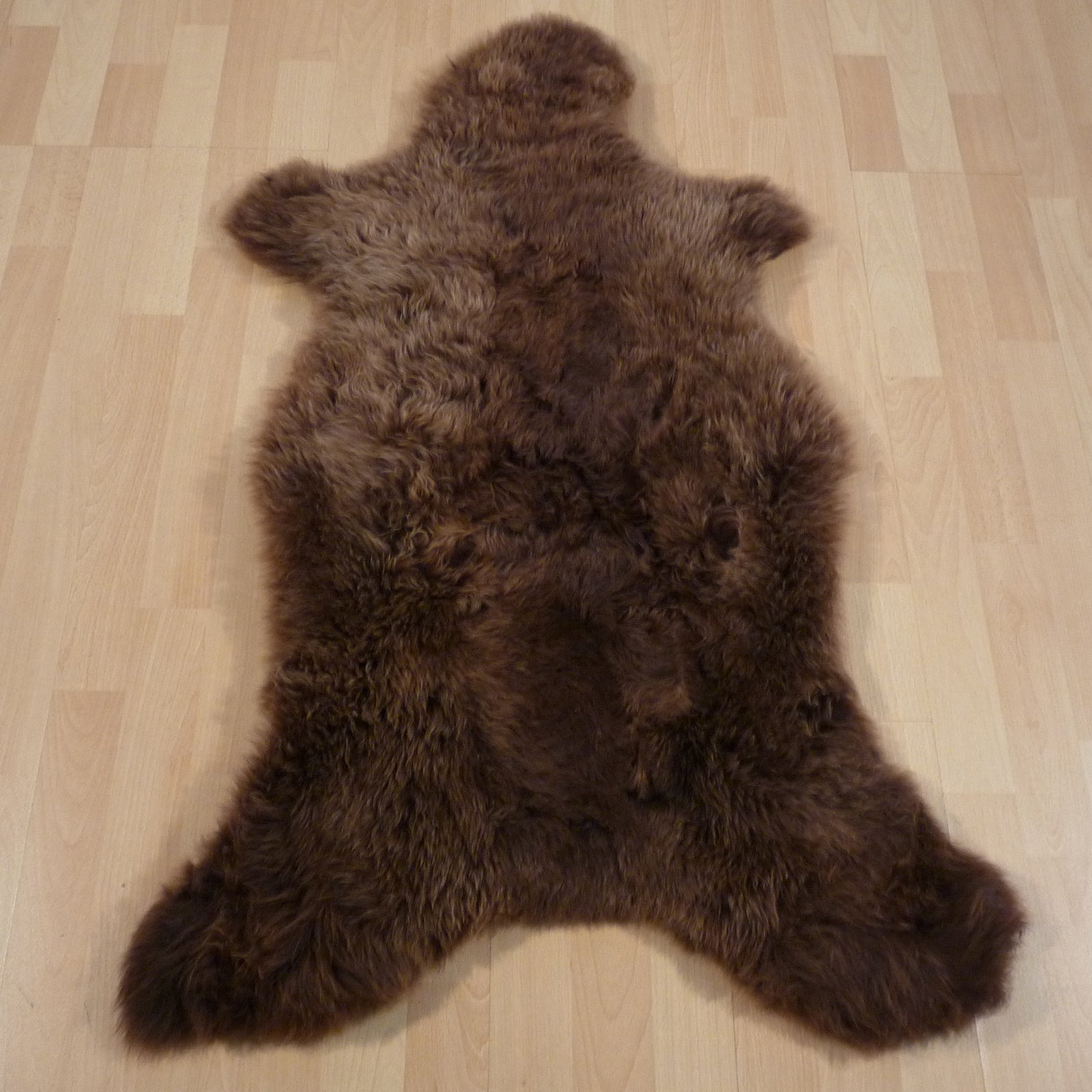 Exklusives Unikat Lammfell braun - hellbraun 110x70cm #14759