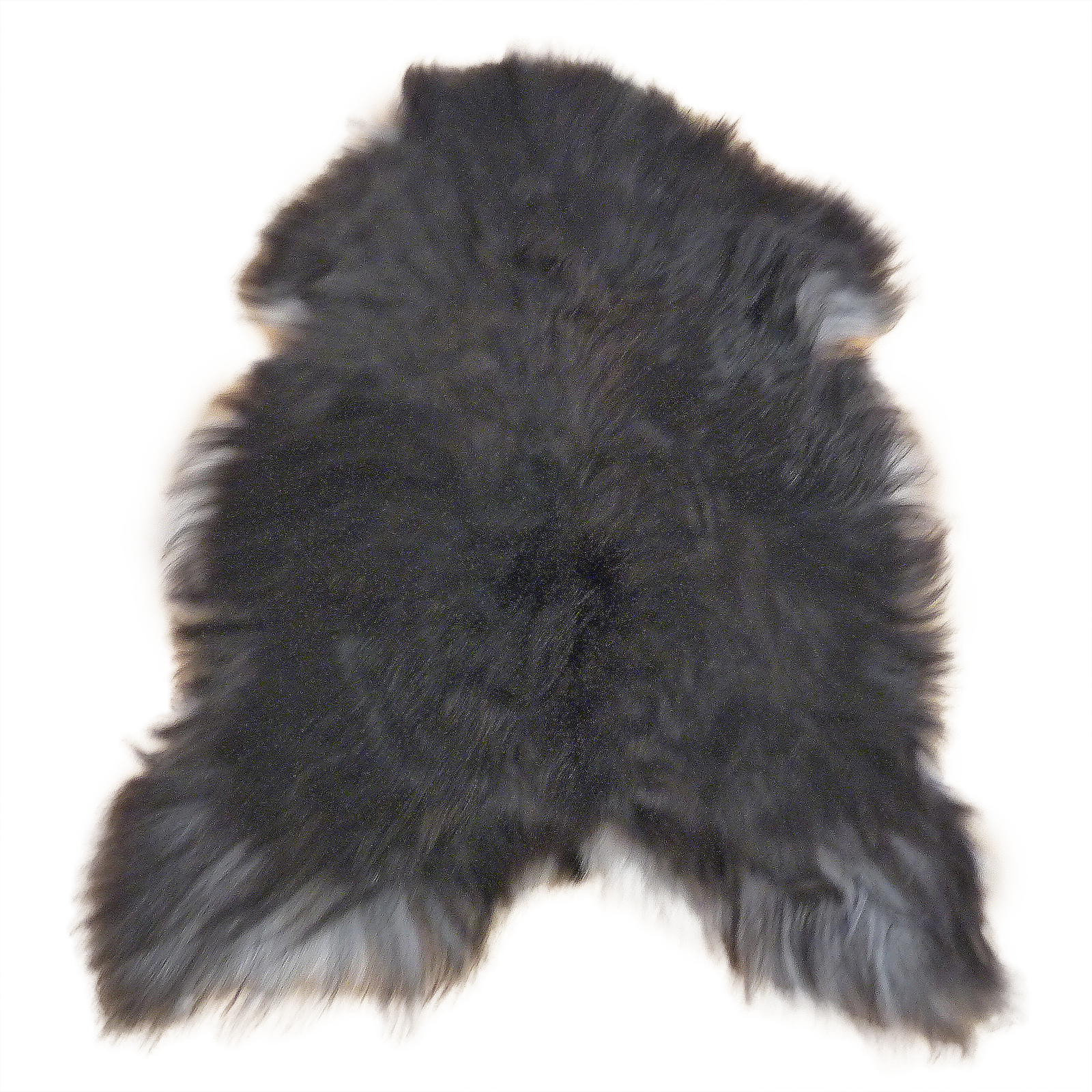 Exklusives Unikat Islandschaffell schwarz - weiß 120x85cm #14775