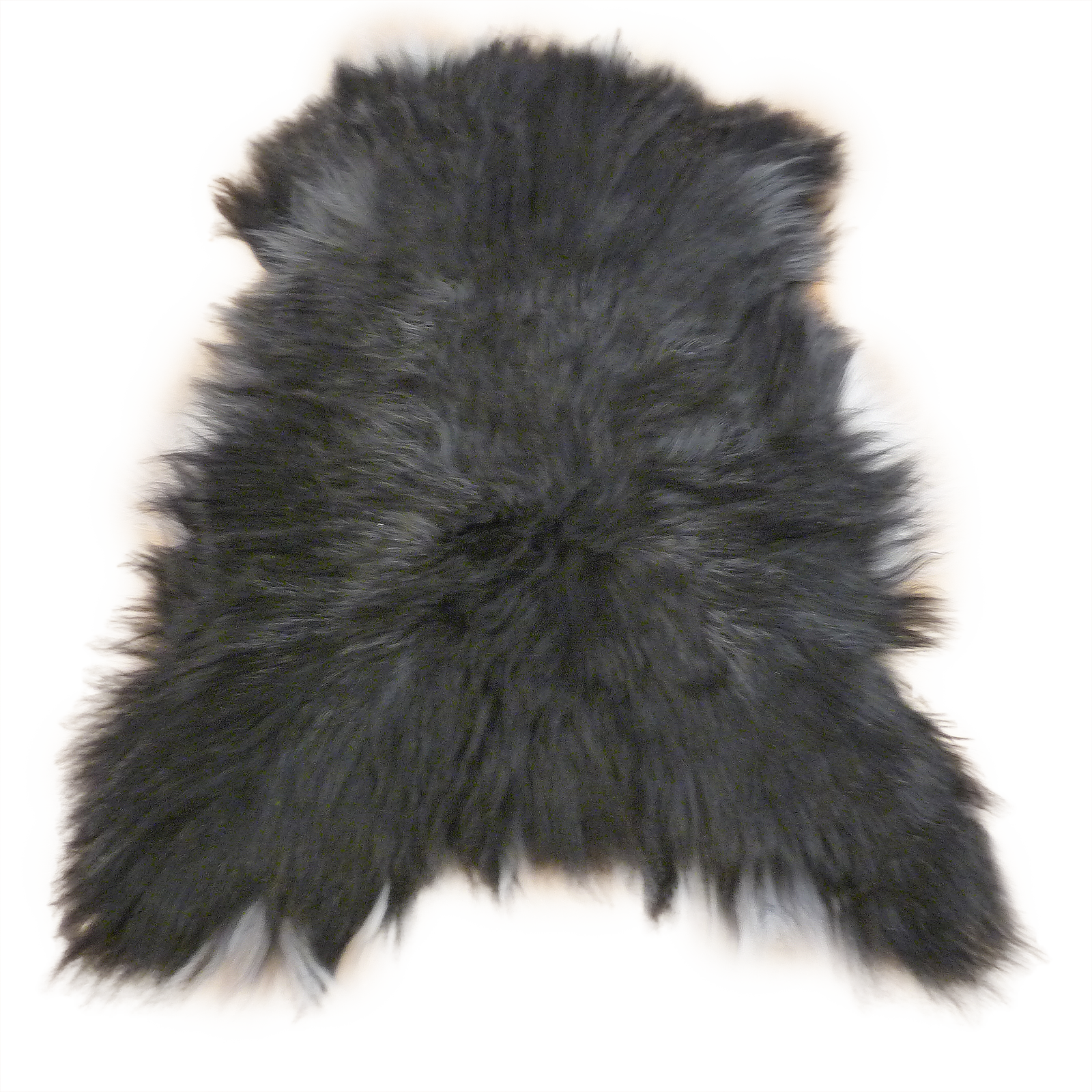 Exklusives Unikat Islandschaffell schwarz - weiß 135x90cm #14777