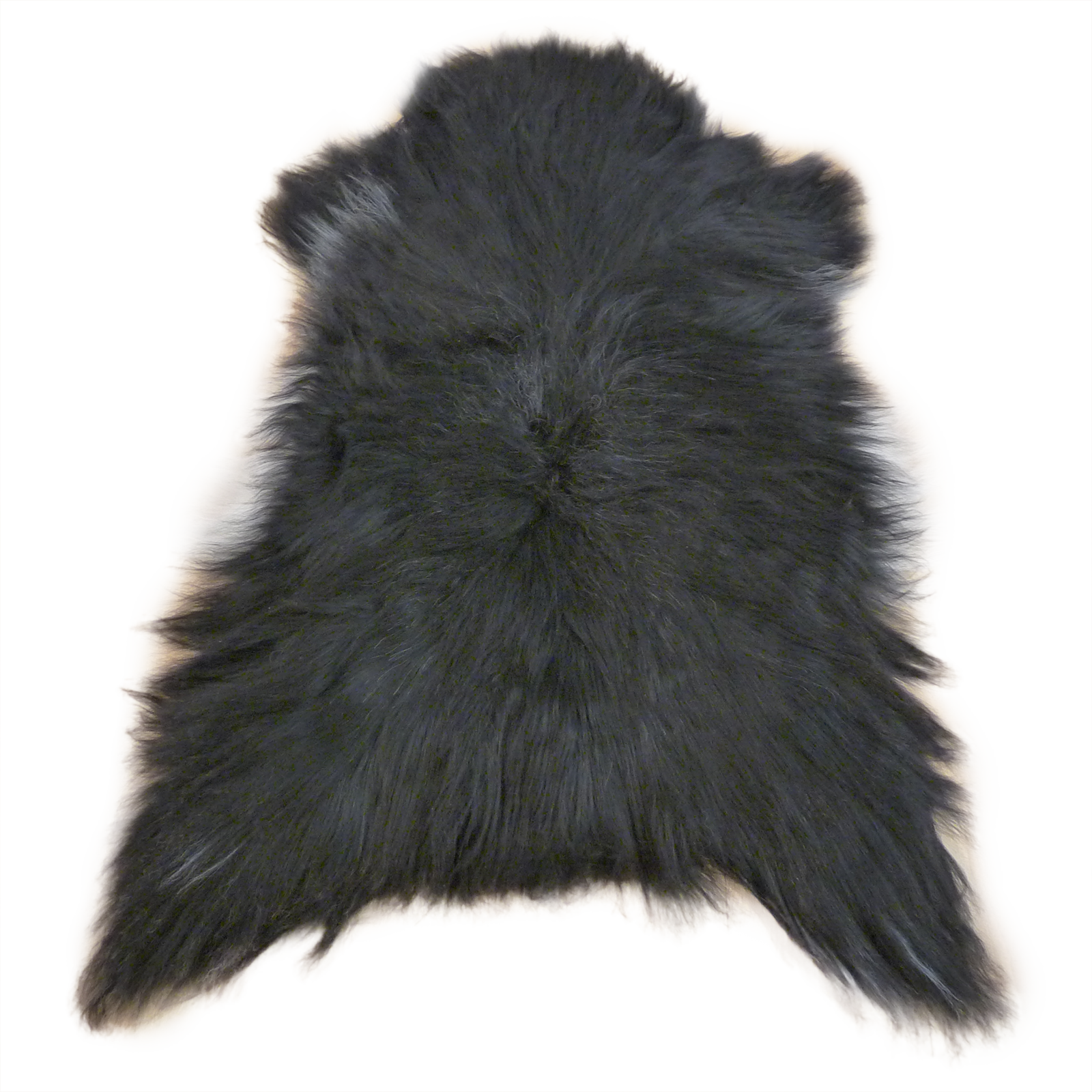 Exklusives Unikat Islandschaffell schwarz - weiß 140x90cm #14778
