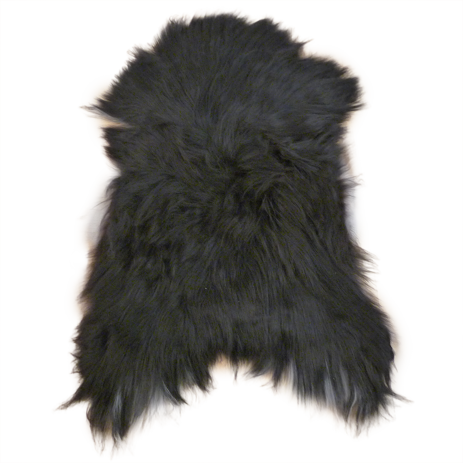 Exklusives Unikat Islandschaffell schwarz - weiß 135x80cm #14779