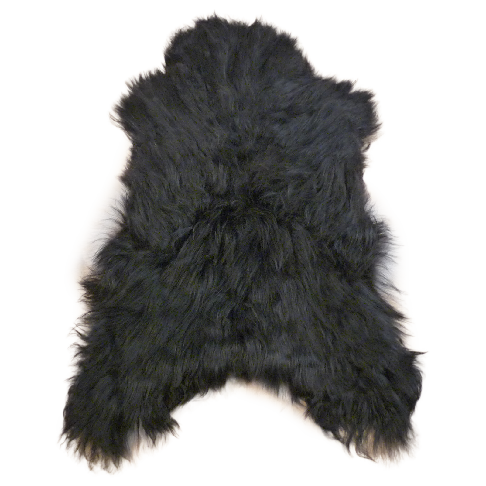 Exklusives Unikat Islandschaffell schwarz - weiß 140x85cm #14782
