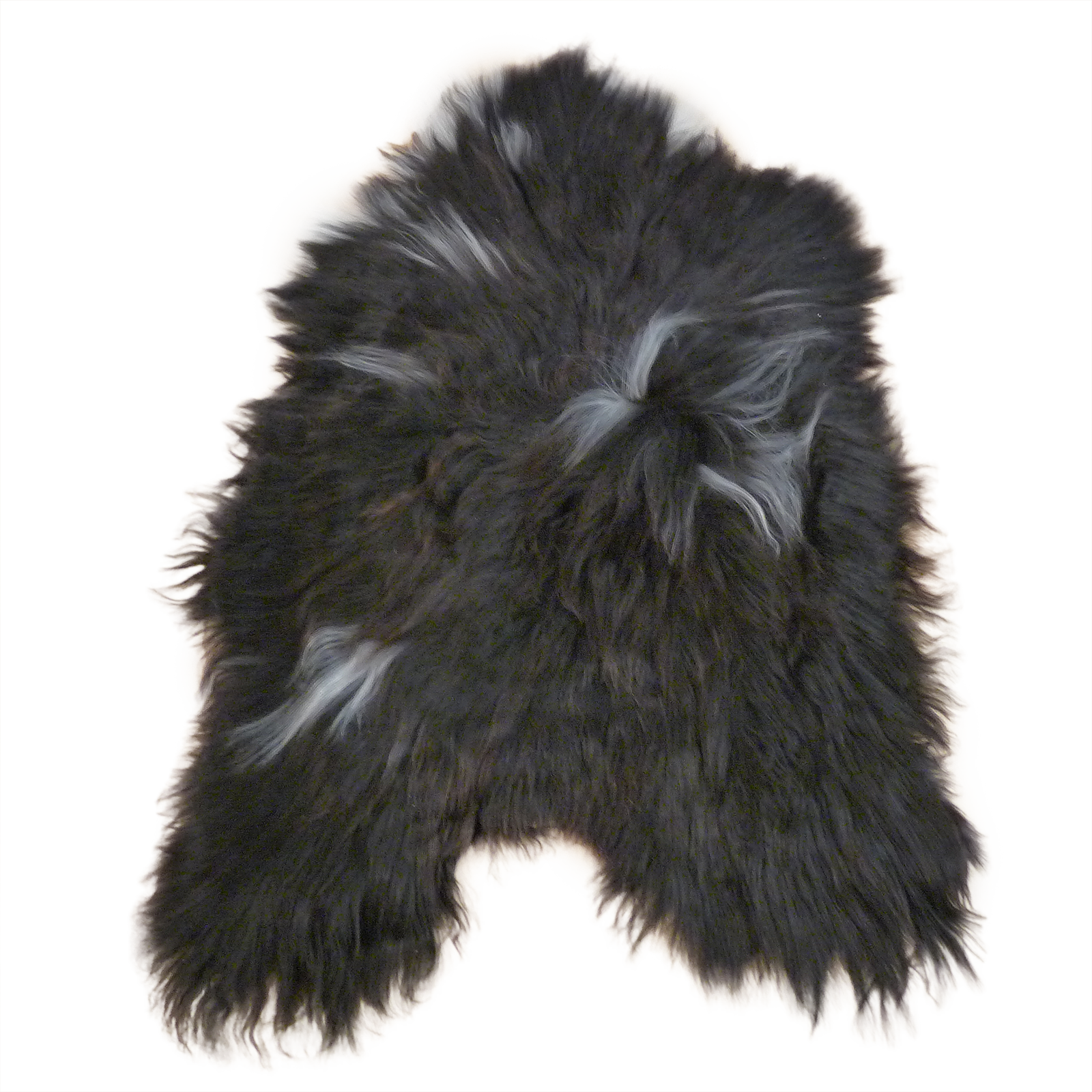 Exklusives Unikat Islandschaffell schwarz - weiß 130x85cm #14787