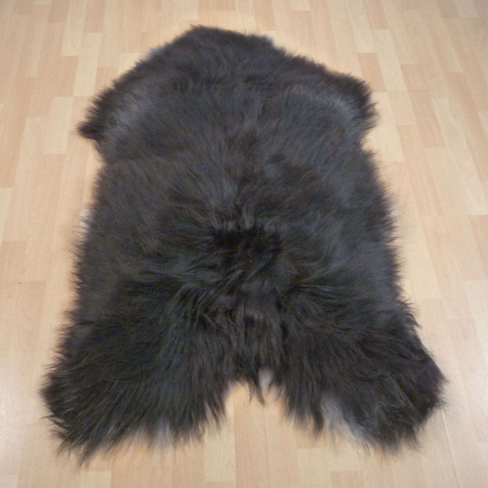 Exklusives Unikat Islandschaffell schwarz - weiß 140x90cm #14798