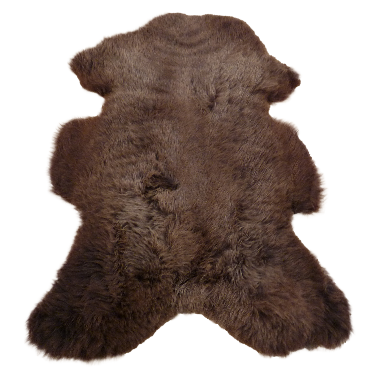 Exklusives Unikat Lammfell braun - grau 110x80cm #14805