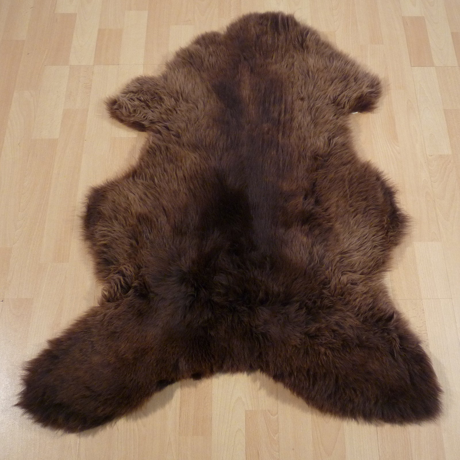 Exklusives Unikat Lammfell braun - hellbraun 110x80cm #14808