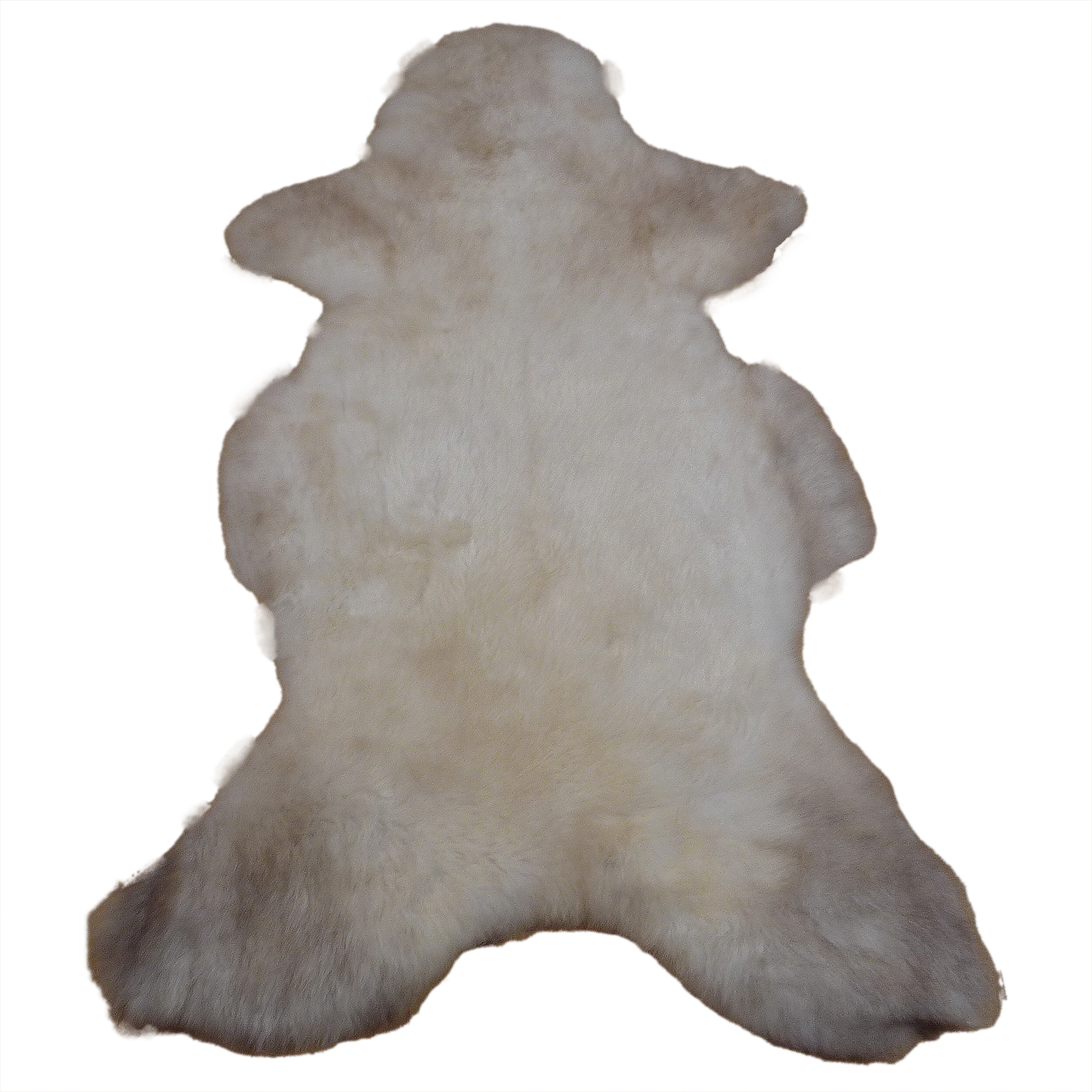 Exklusives Unikat Schaffell weiß - grau - braun 120x80cm #14810