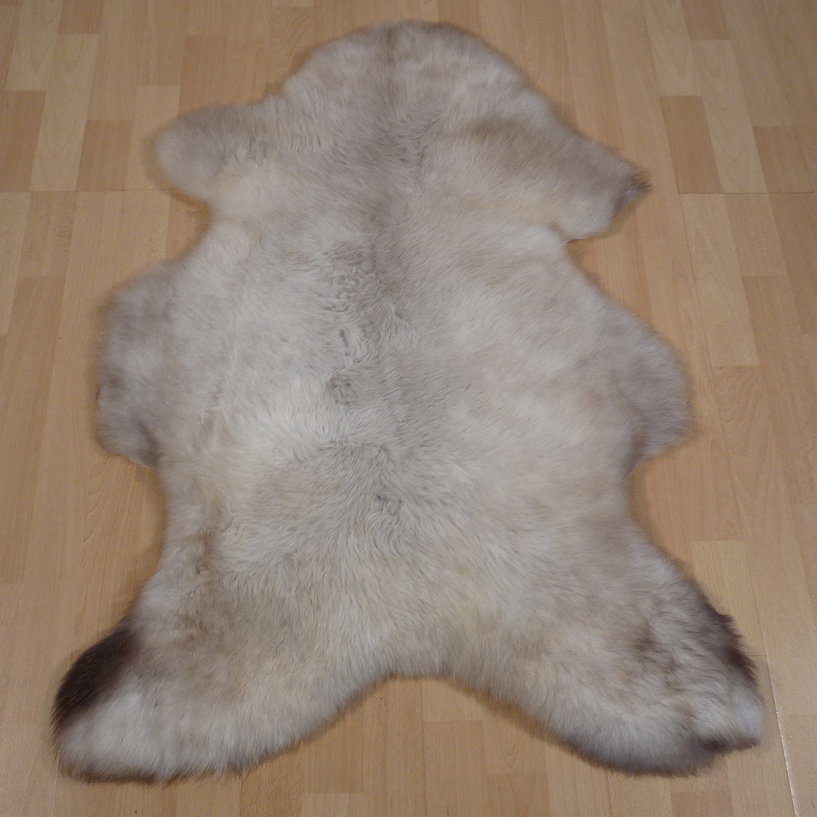 Exklusives Unikat Lammfell beige - hellbraun 110x80cm #14821