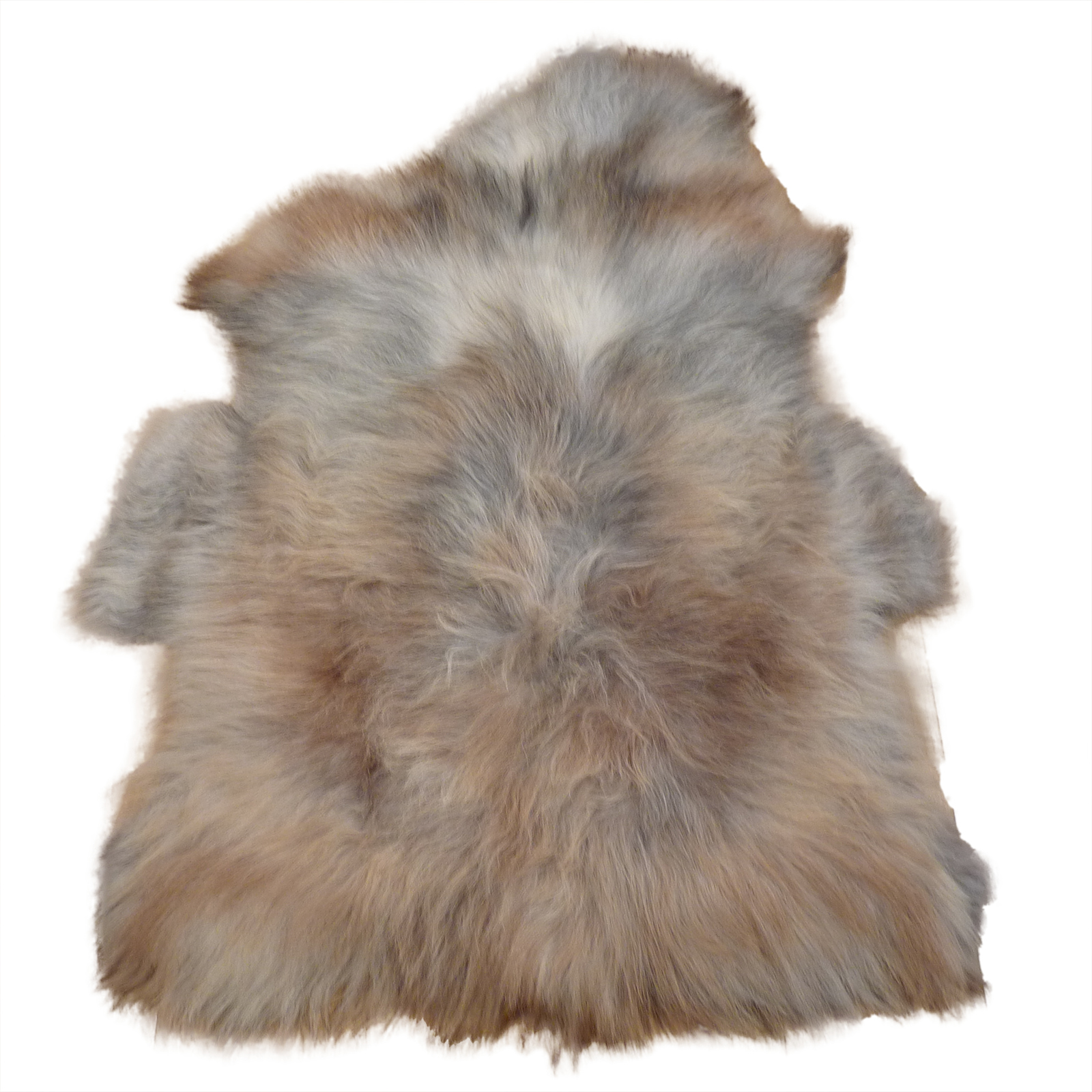 Heidschnuckenfell gold - braun - silber 130x90cm #14868