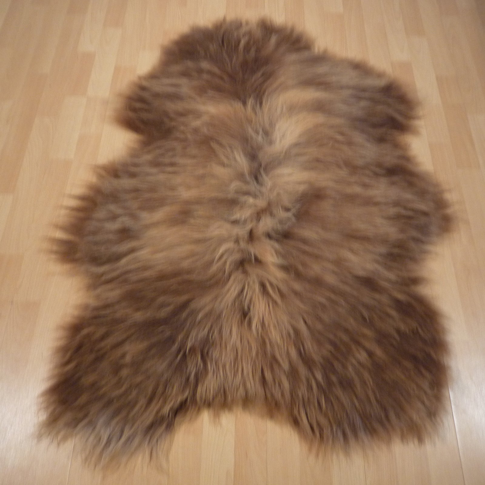 Exklusives Unikat Islandschaffell braun - hellbraun 130x90cm #14877