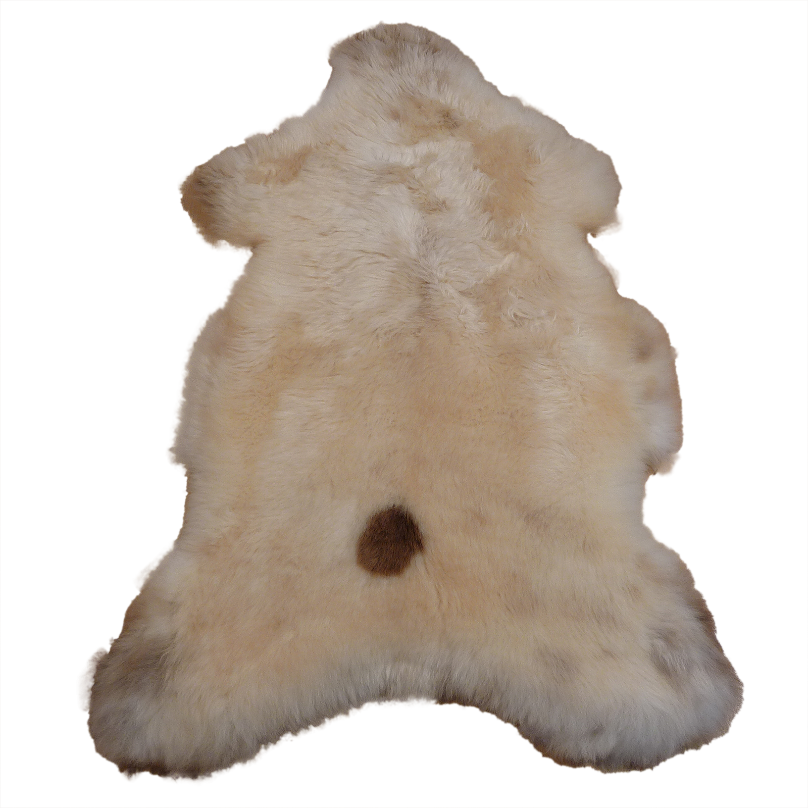 Exklusives Unikat Lammfell beige - braun 115x75cm #15321