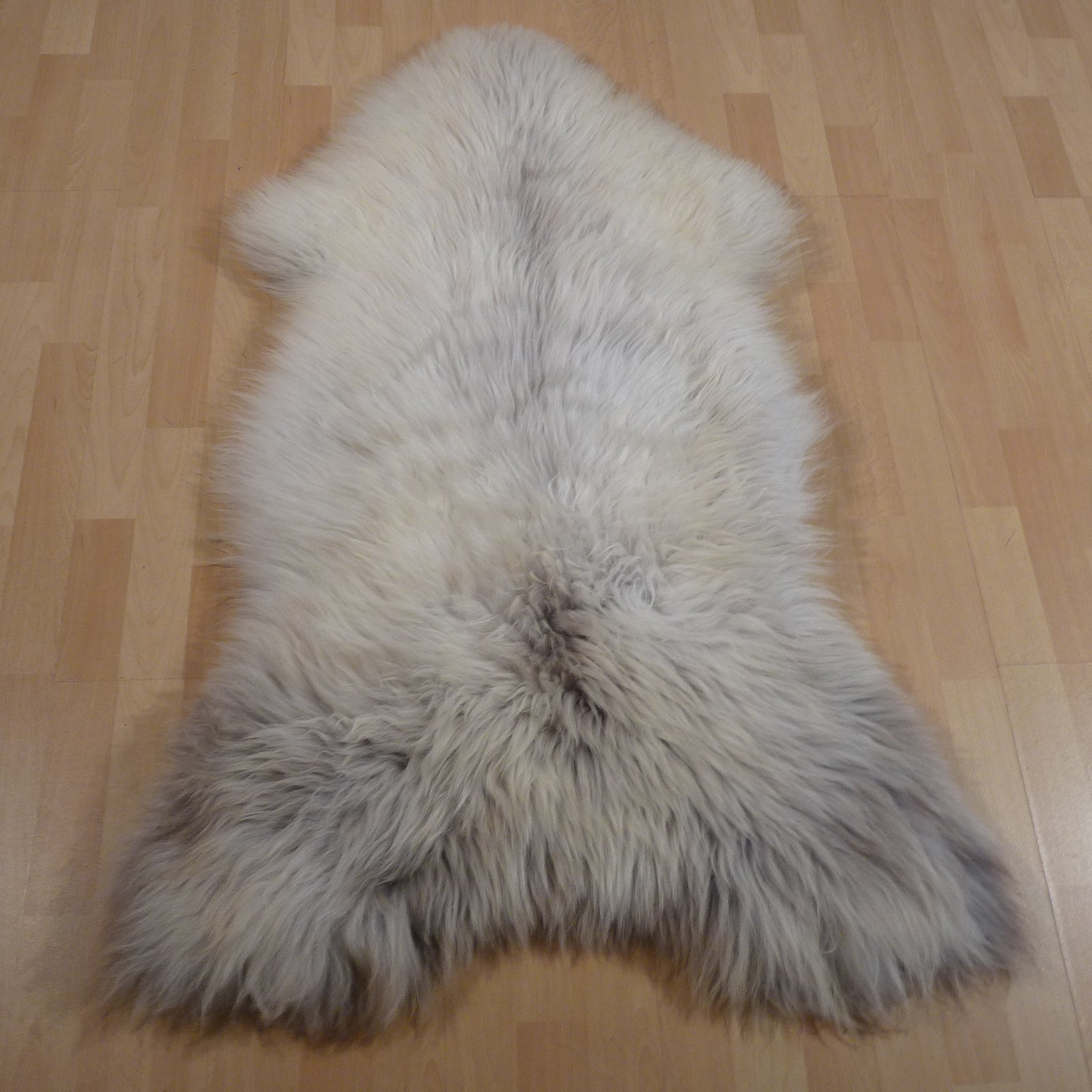Exklusives Unikat Schaffell beige - hellgrau 125x65cm #15669