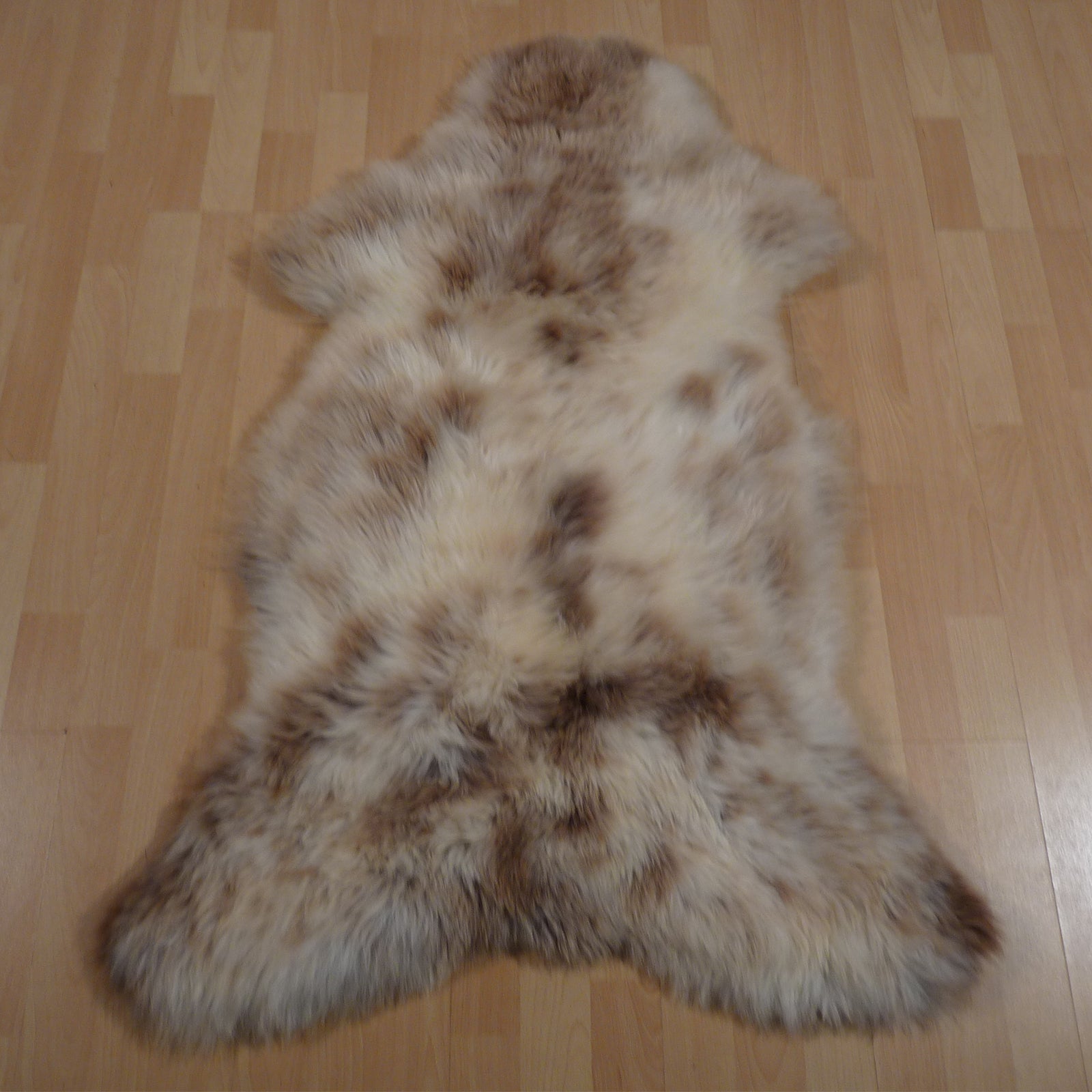 Exklusives Unikat Schaffell beige - braun 120x70cm #15723