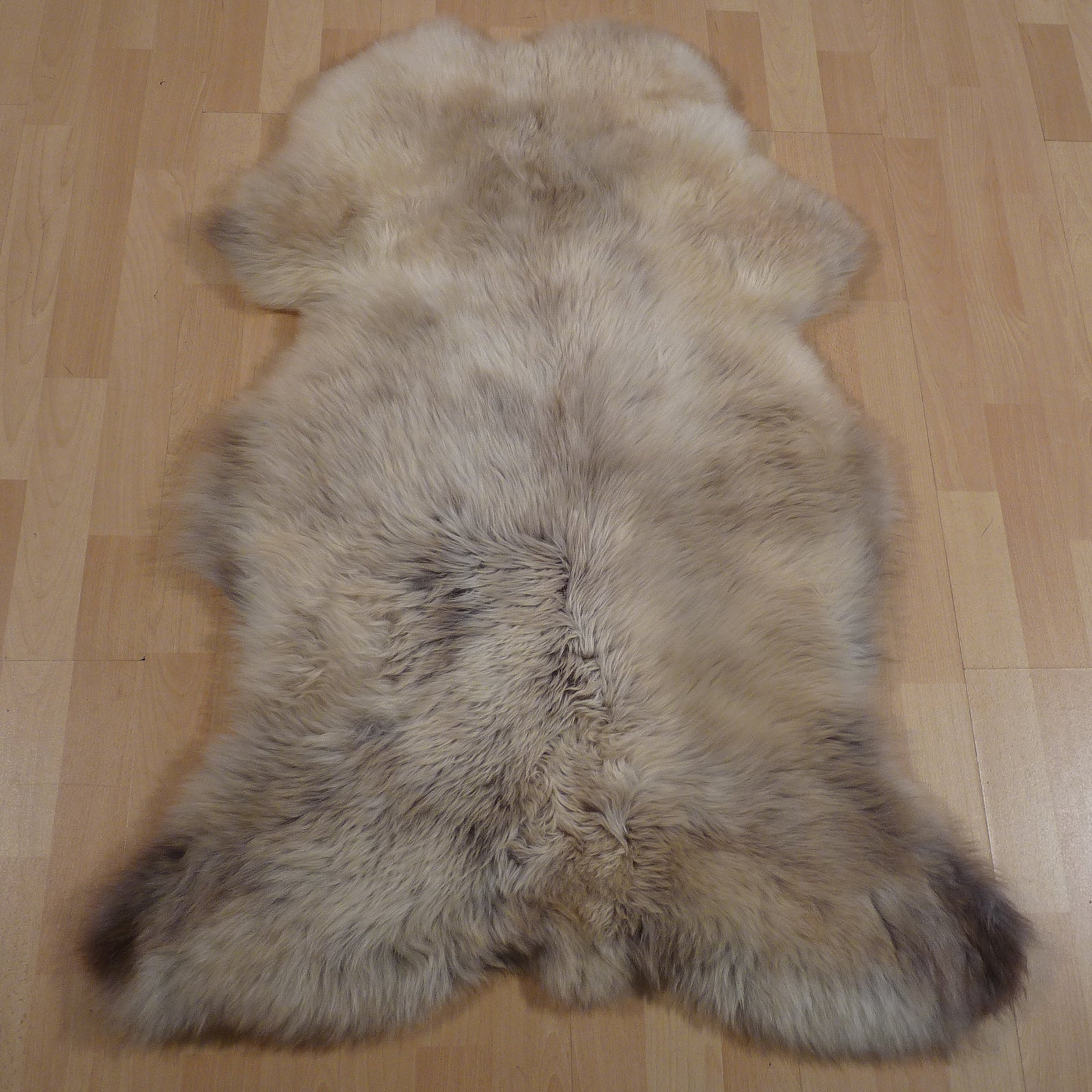 Exklusives Unikat Lammfell beige - braun 110x70cm #15744