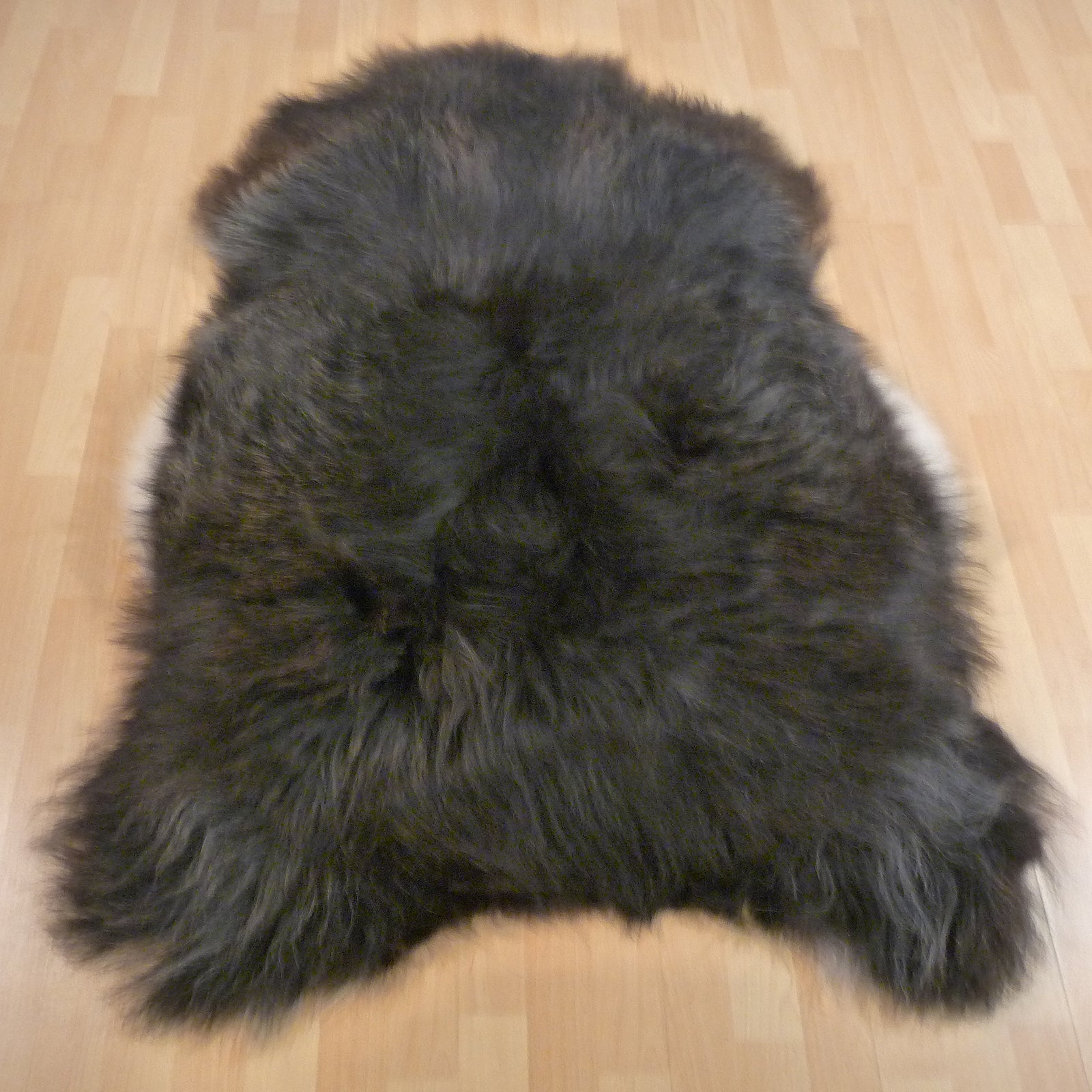 Exklusives Unikat Islandschaffell braun - schwarz - weiß 145x100cm #15753