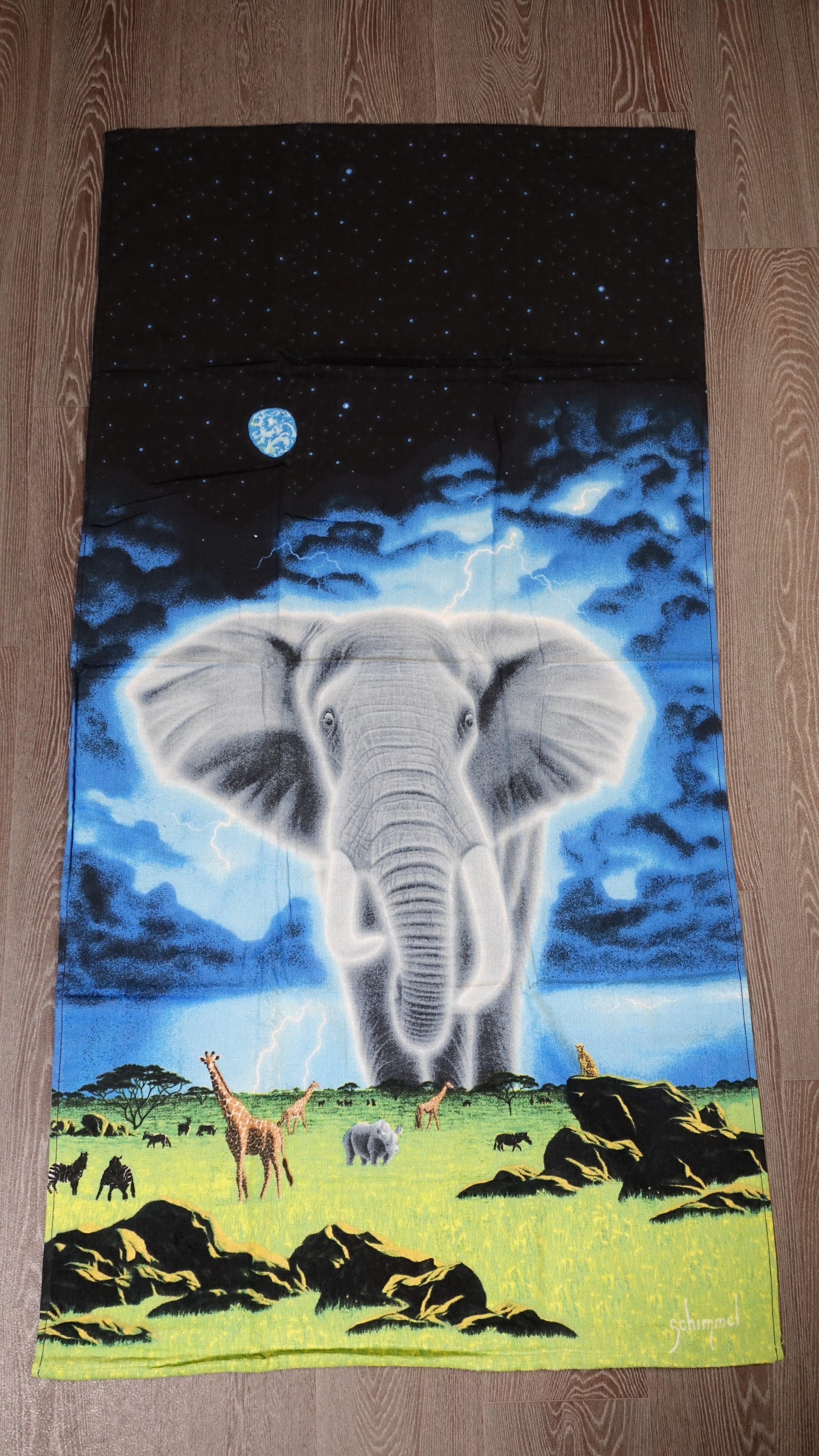 Handtuch Strandtuch Badehandtuch Saunatuch Motiv Elefant 150x70cm