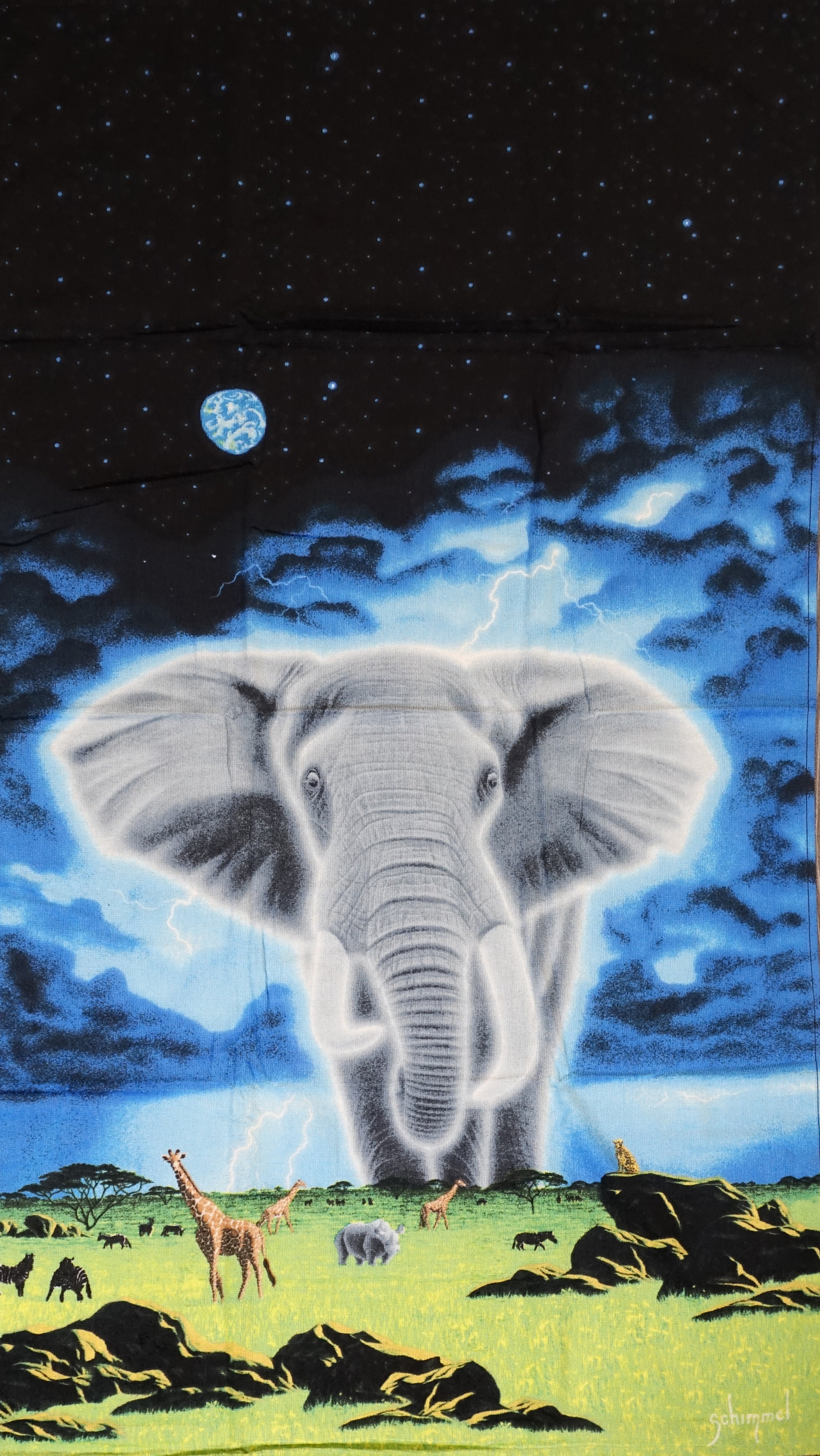 Handtuch Strandtuch Badehandtuch Saunatuch Motiv Elefant 150x70cm