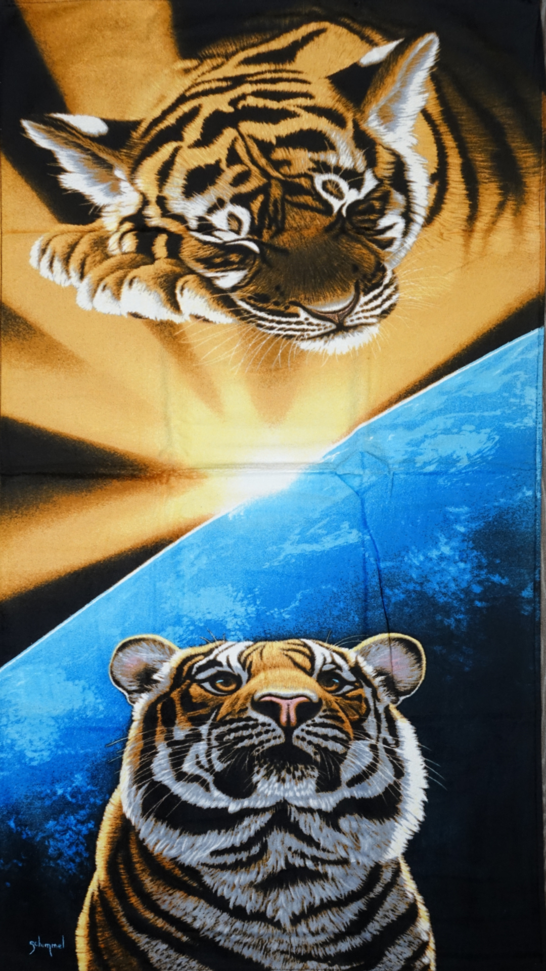 Handtuch Strandtuch Badehandtuch Saunatuch Motiv Tiger 150x70cm