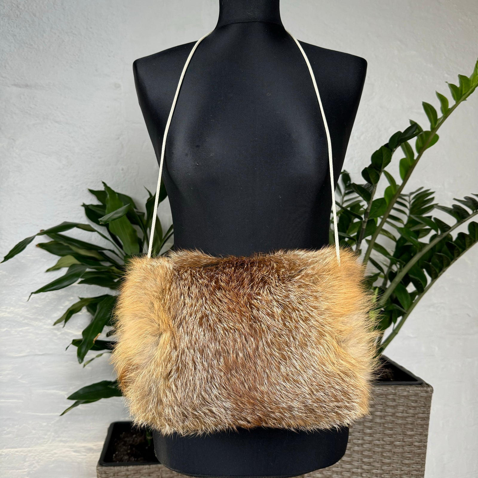 MEIWITT® Handwärmer Muff aus echtem Rotfuchsfell
